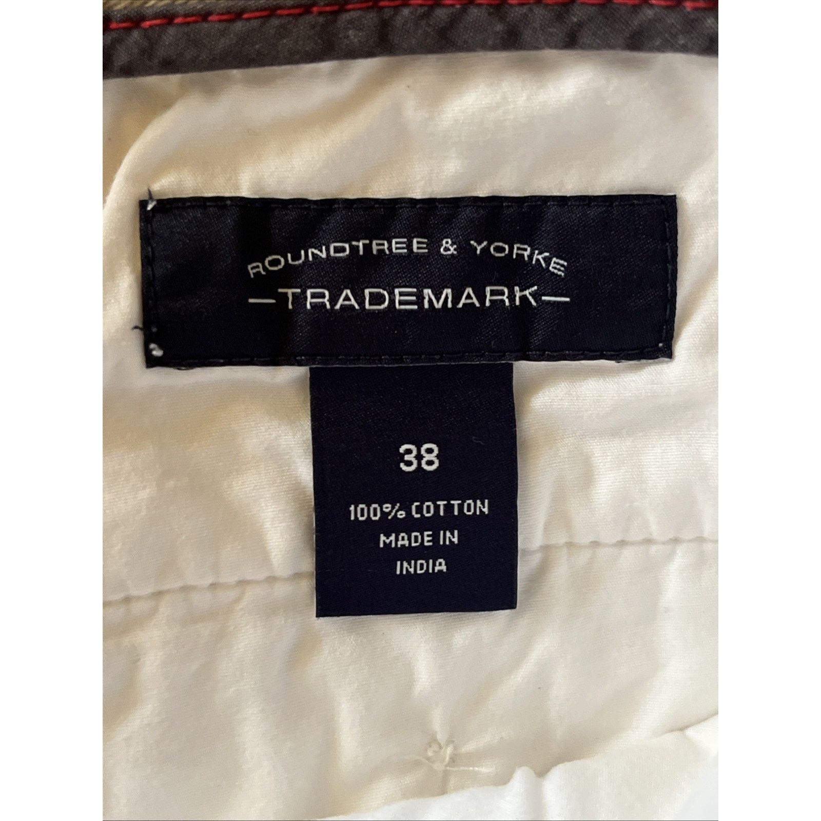 Roundtree & Yorke Roundtree Yorke Shorts Men 38 Chino ivory Cotton Flat Front Size US 38 / EU 54 - 5 Thumbnail