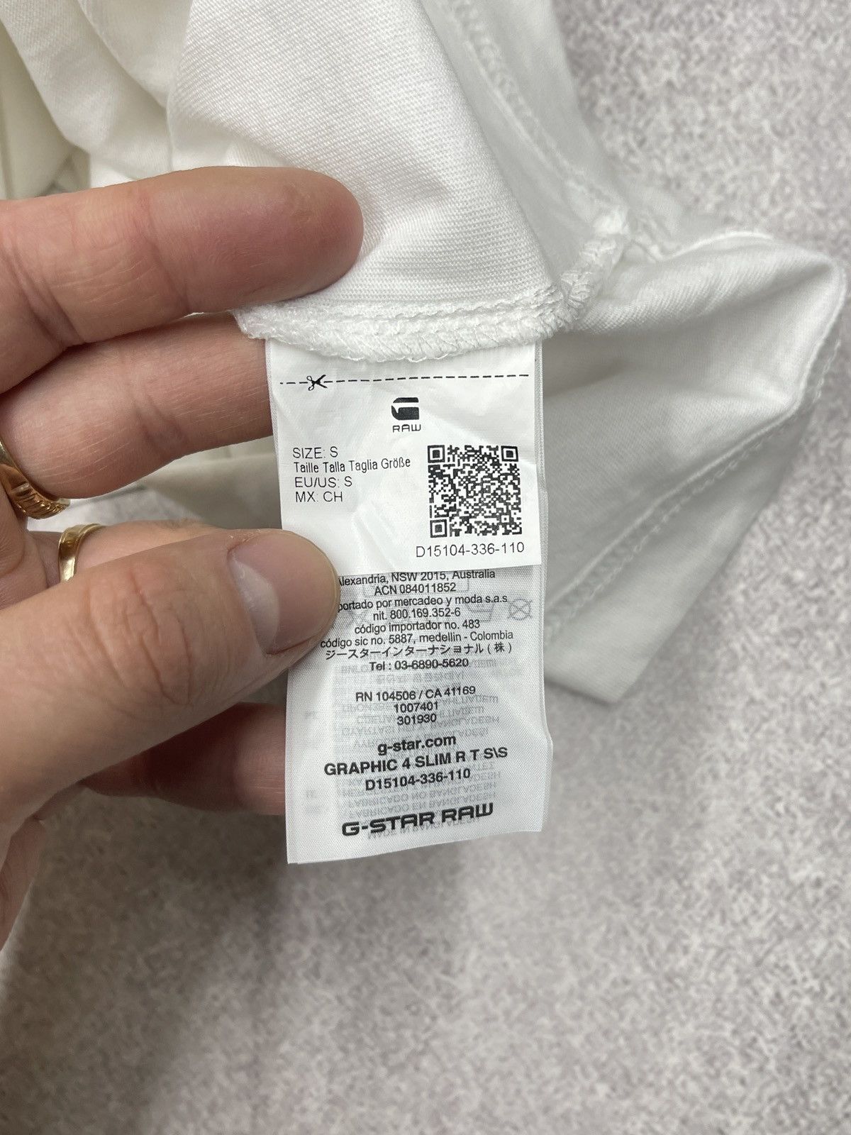 G-Star New G Star Raw Graphic 4 Slim T Shirt White Big Logo Size S Size US S / EU 44-46 / 1 - 9 Thumbnail