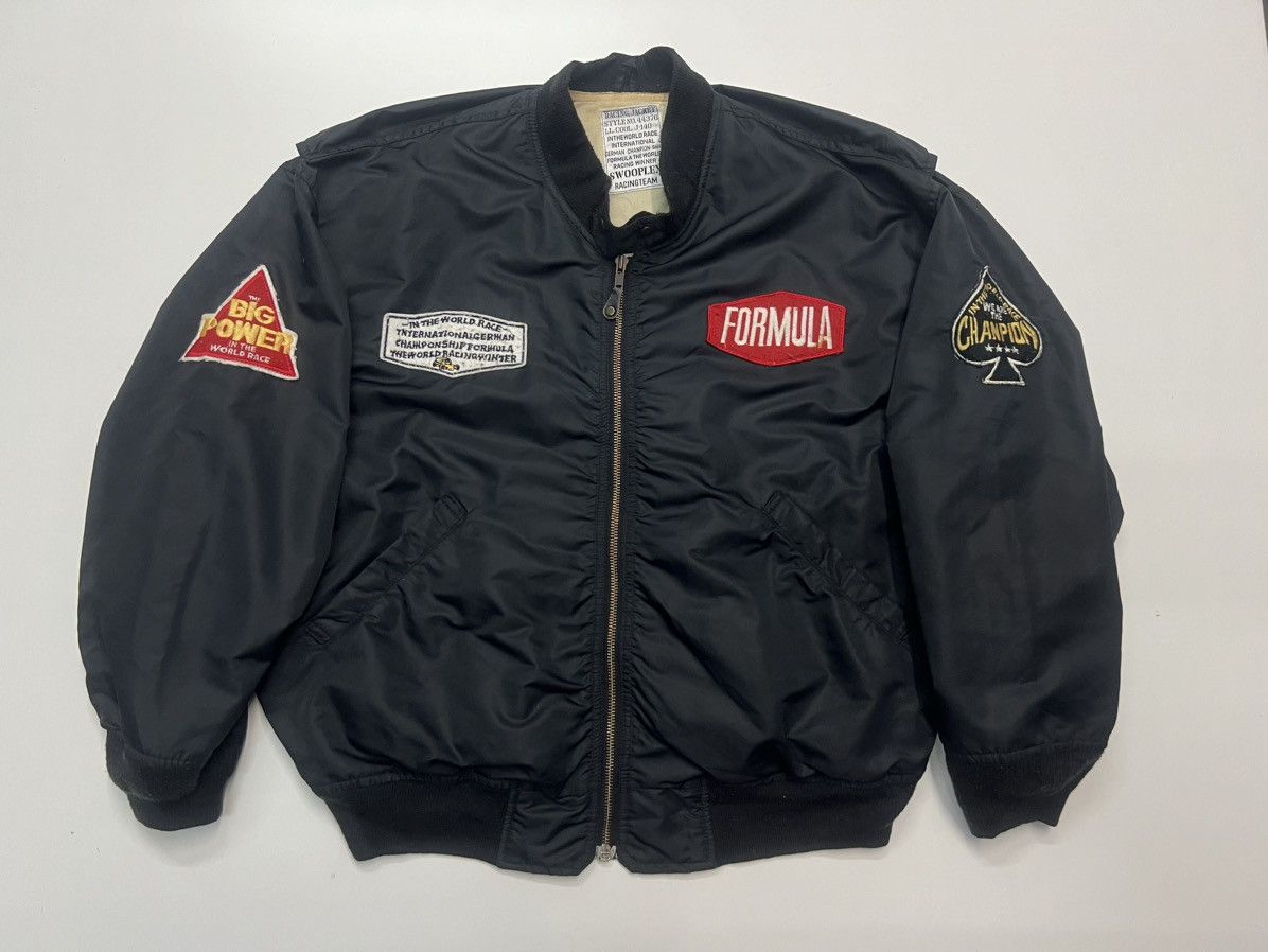 image of Swooplex Racing Team Bomber Jacket in Black, Men's (Size Medium)