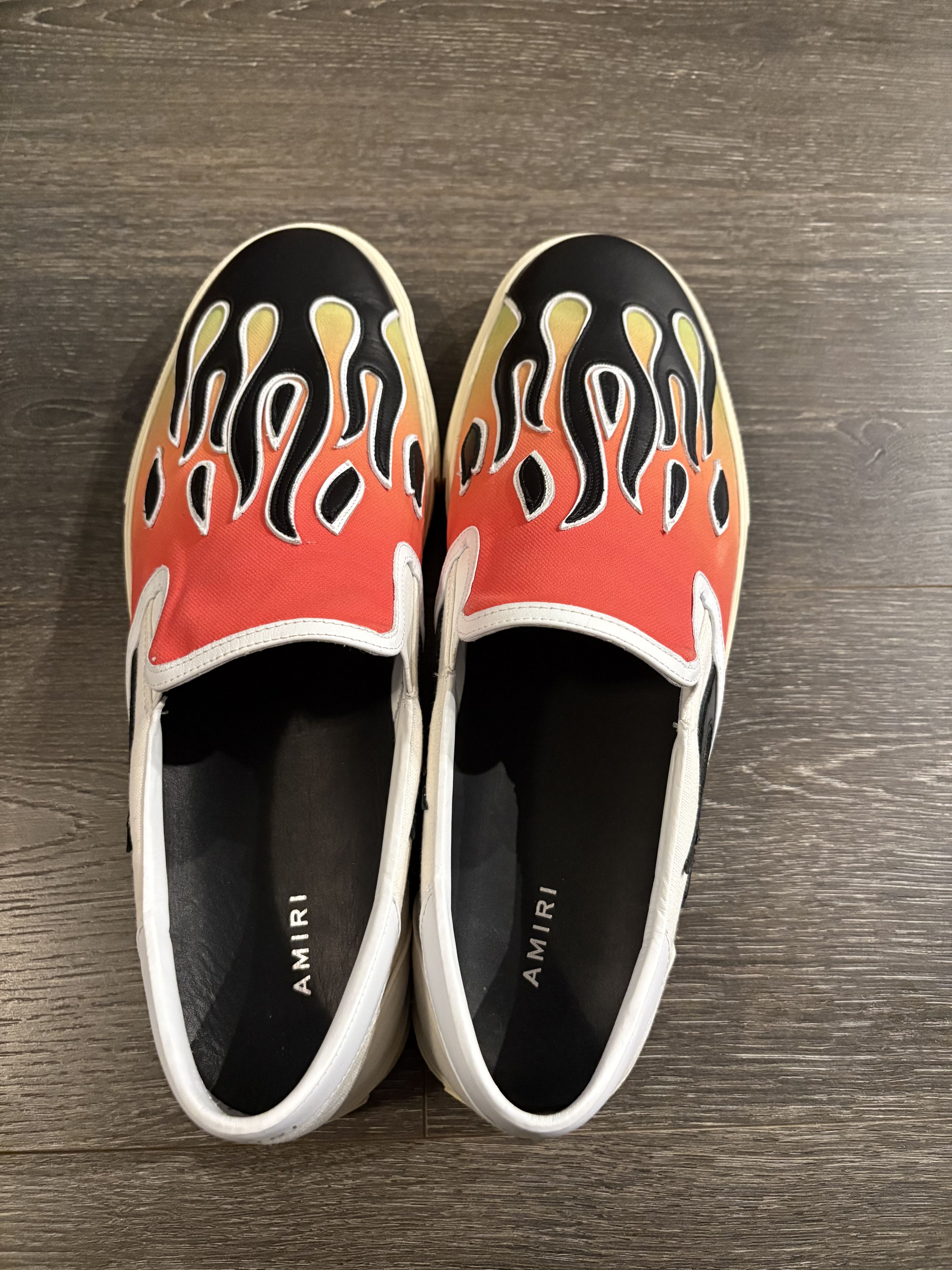 AMIRI Flame Slip On Black/White/Red Size 42 Amiri Flame Slip On | Grailed main image 4