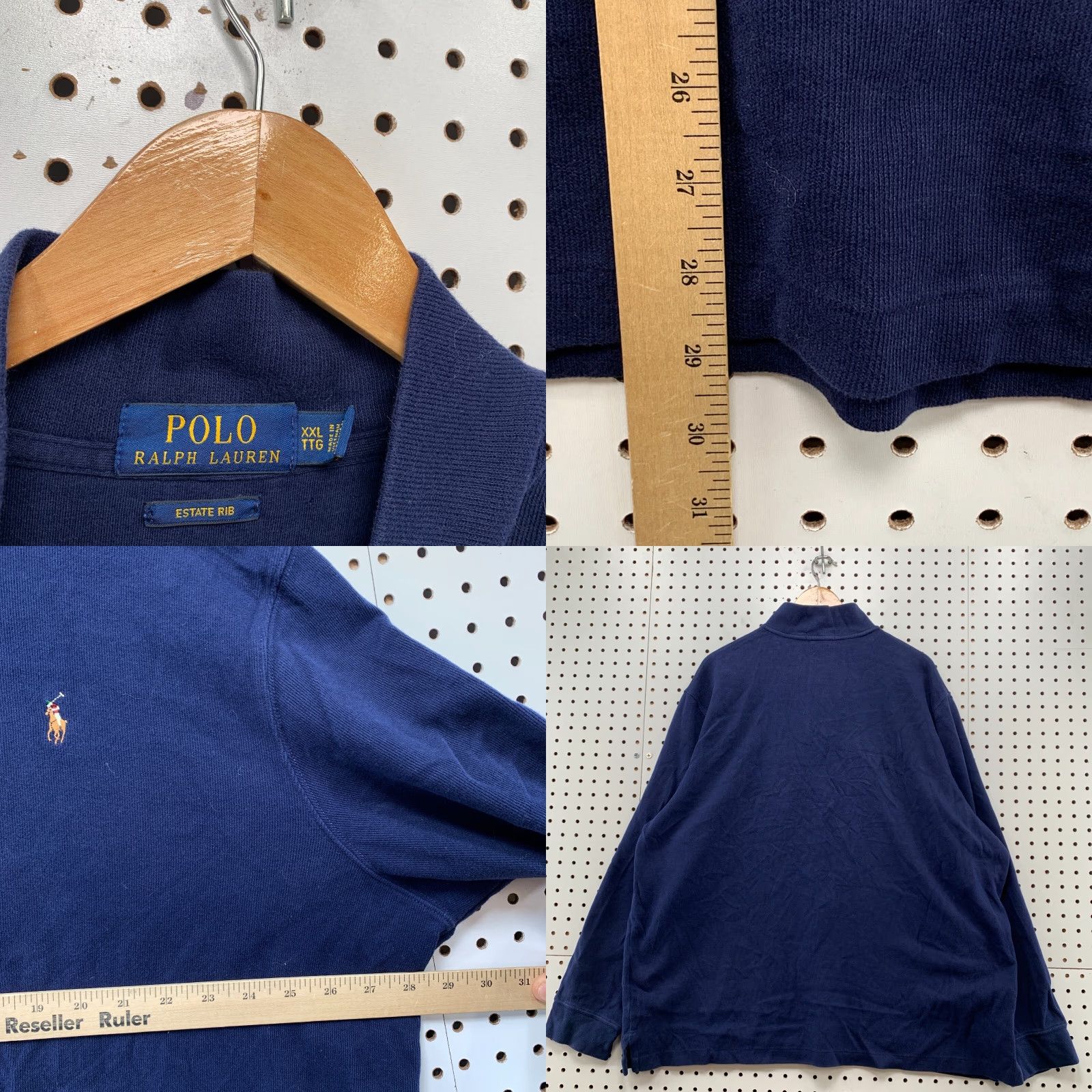 Polo Ralph Lauren Polo Ralph Lauren 1/4 Zip Sweater Men 2XL Blue Pony Preppy Casual Thread Knit Mock Neck Pullover Size US XXL / EU 58 / 5 - 8 Thumbnail