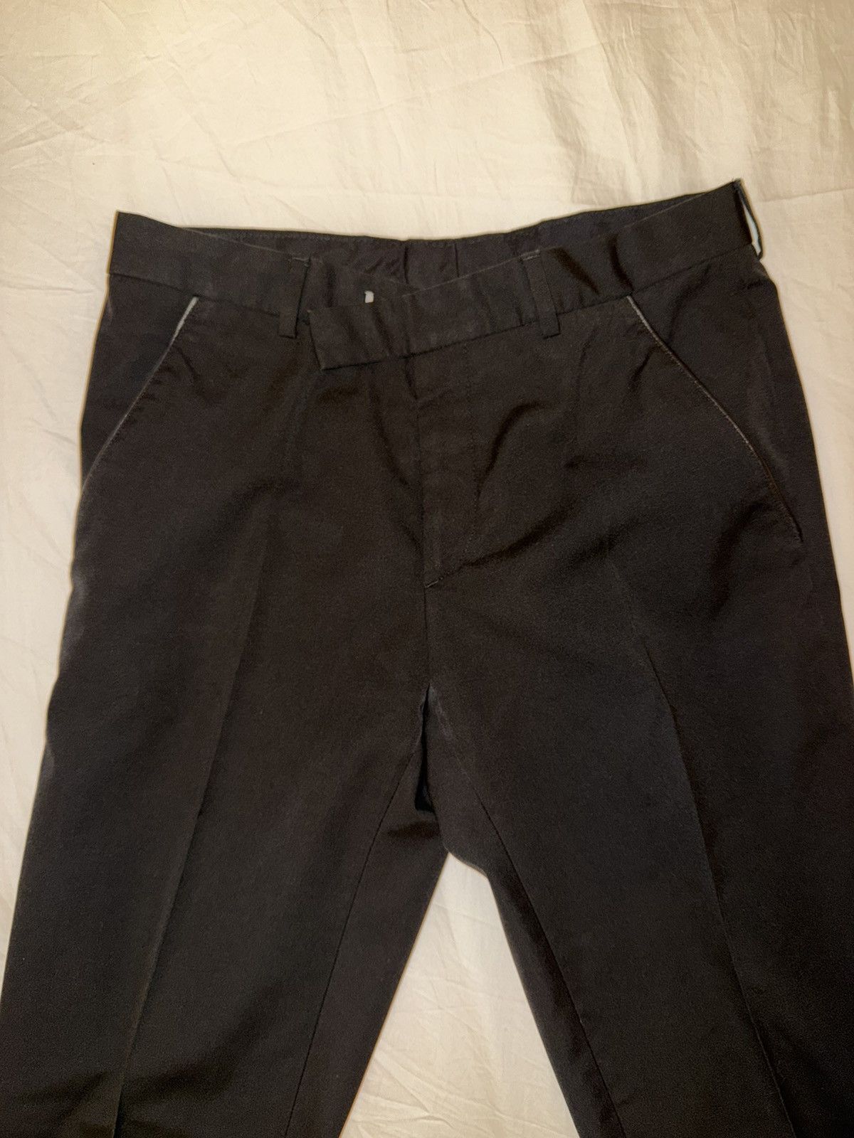 Dior Dior Homme Hedi Slimane A/W04 Black Pants Leather Details Size US 32 / EU 48 - 6 Thumbnail
