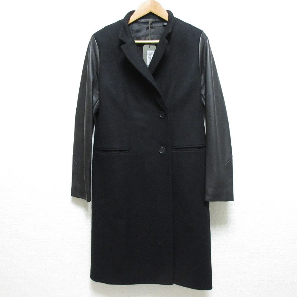 Other All Saints All Saints SIDNEY LEA Wool Cashmere Leather Coat Textile Outerwear DUTY FREE for USA Size ONE SIZE - 1 Thumbnail
