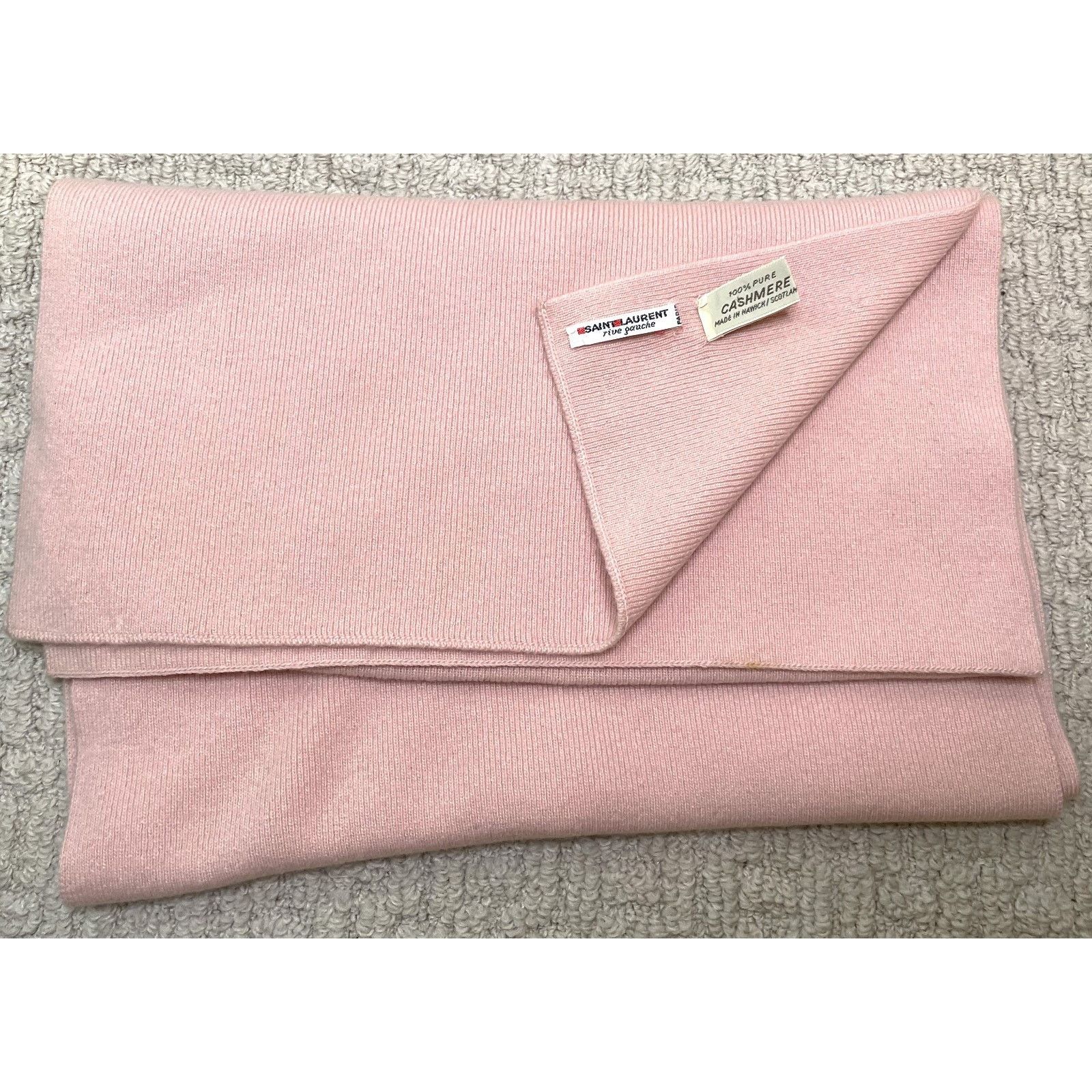 Yves Saint Laurent Vintage Saint Laurent Rive Gauche Pink Scarf Wrap Scotland Size ONE SIZE - 3 Thumbnail
