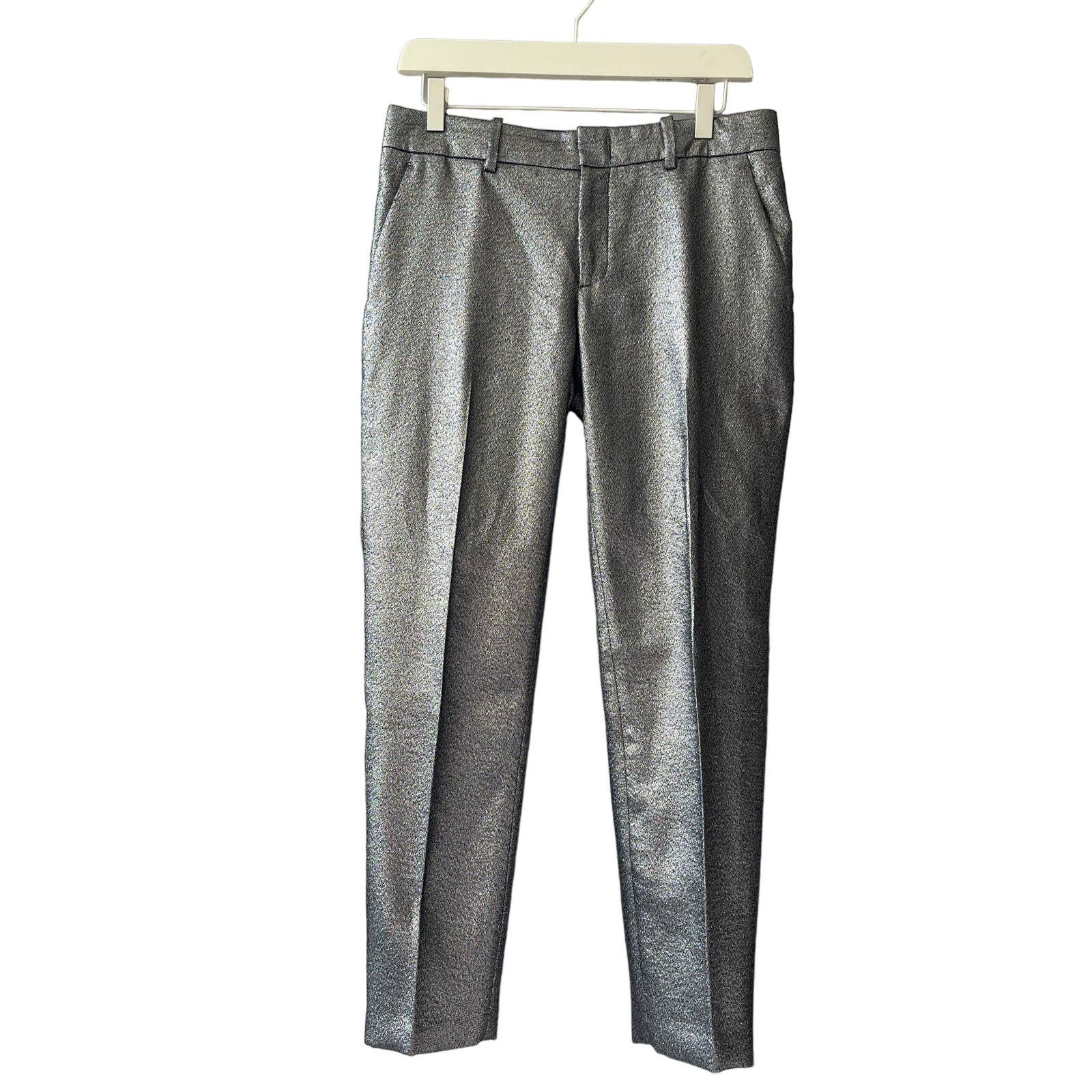 A.L.C. A.L.C. Danny Pewter Metallic Crop Pants Size 6 Worn once. Size 28" / US 6 / IT 42 - 1 Thumbnail
