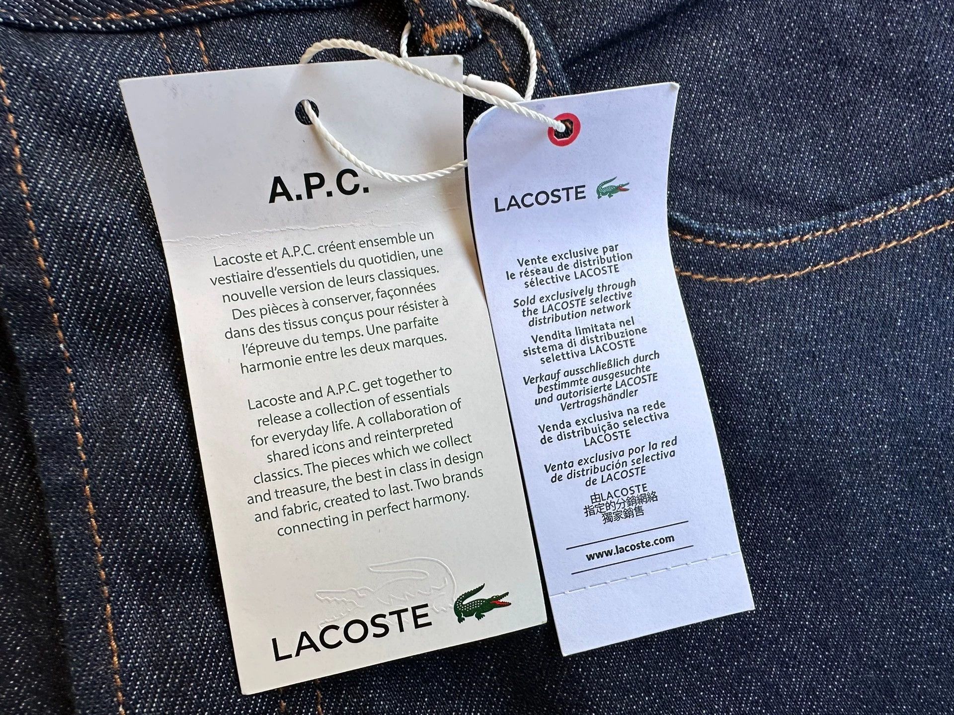A.P.C. A.P.C x Lacoste Standard Indigo Raw Denim PT Jeans Size US 32 / EU 48 - 7 Thumbnail