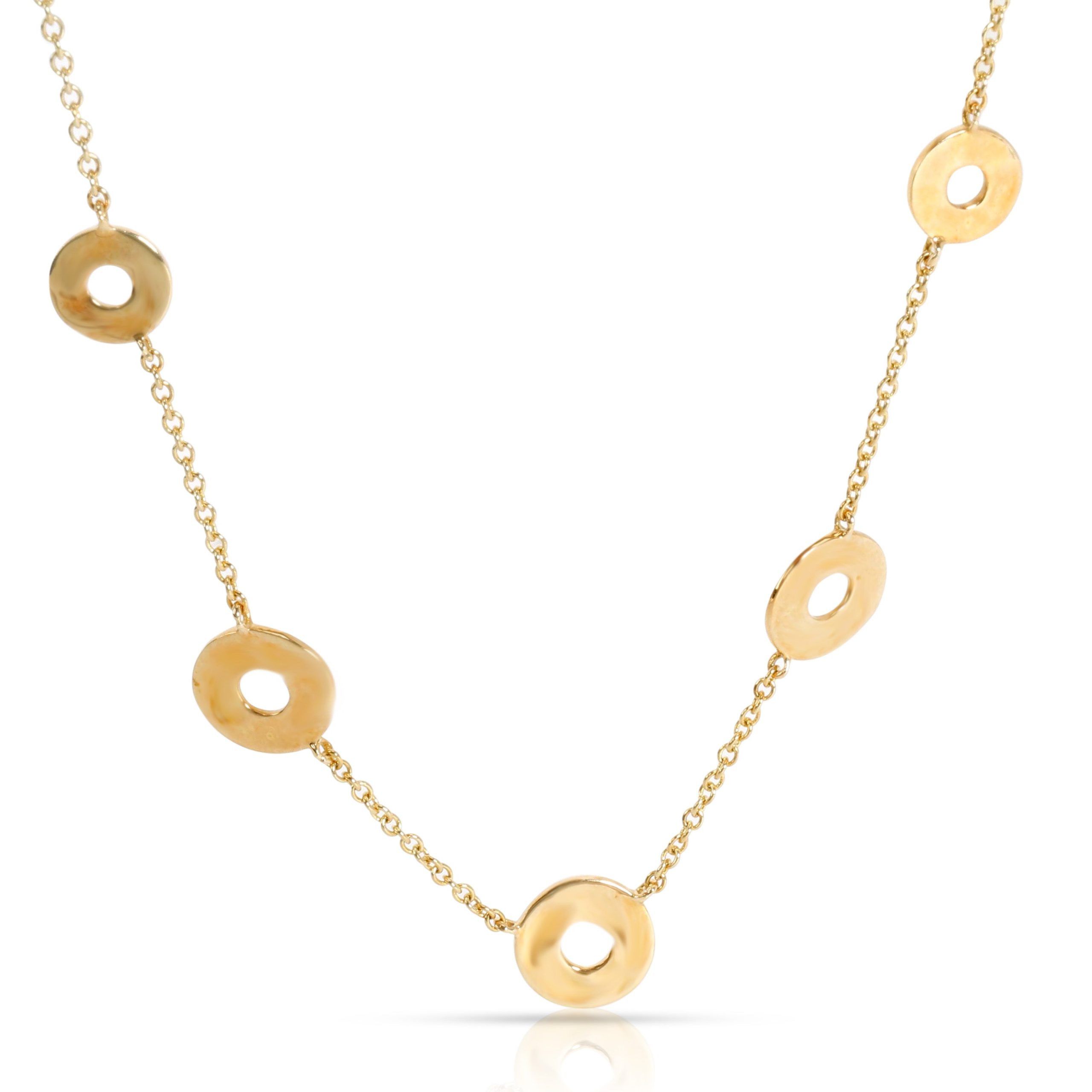 image of Tiffany Co Ippolita Senso Five Station Circle Necklace In 18K Yellow Gold, Women's