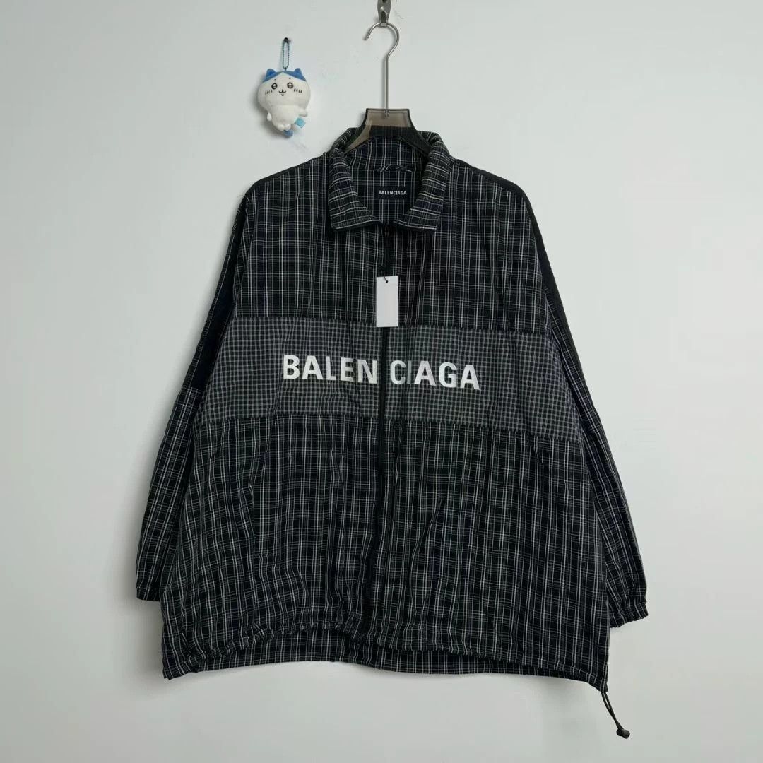 Balenciaga Balenciaga plaid design slogan logo submachine jacket Size US M / EU 48-50 / 2 - 1 Thumbnail