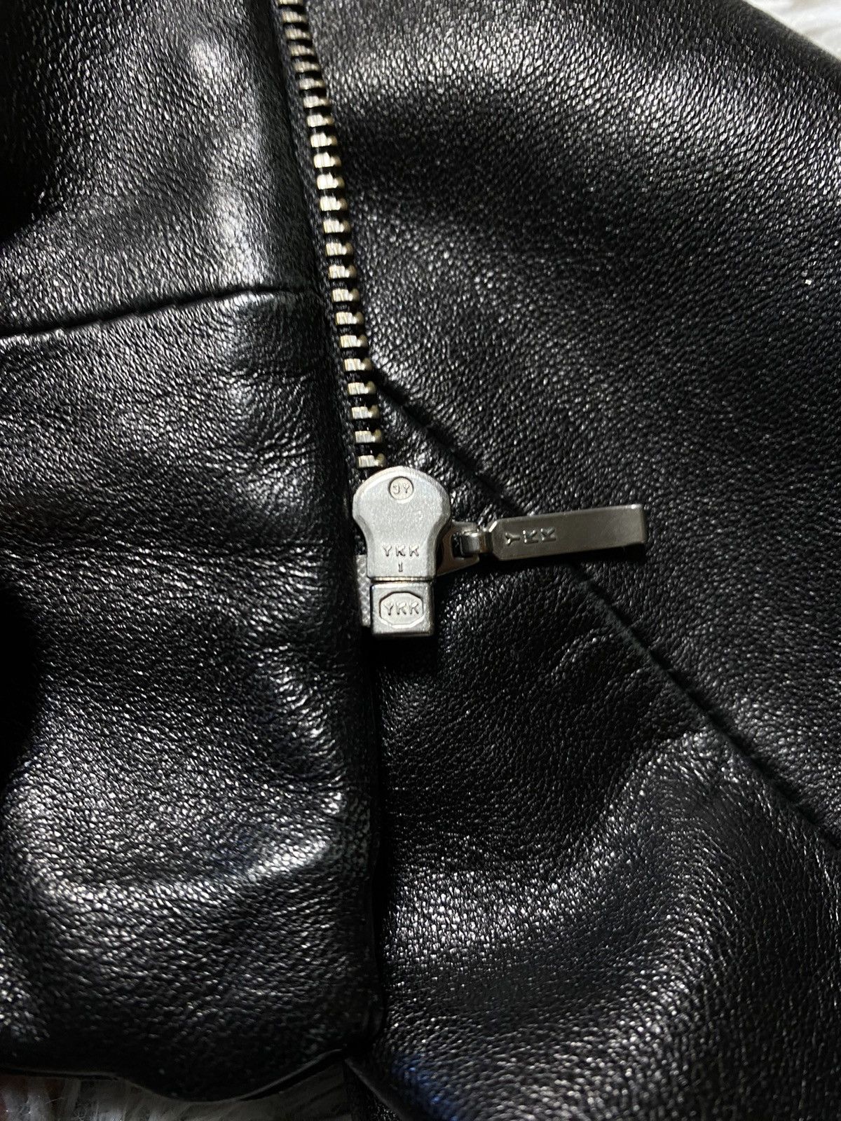 Leather × Vintage Stylish Black & White Leather Jacket - Size M Size M / US 6-8 / IT 42-44 - 11 Thumbnail