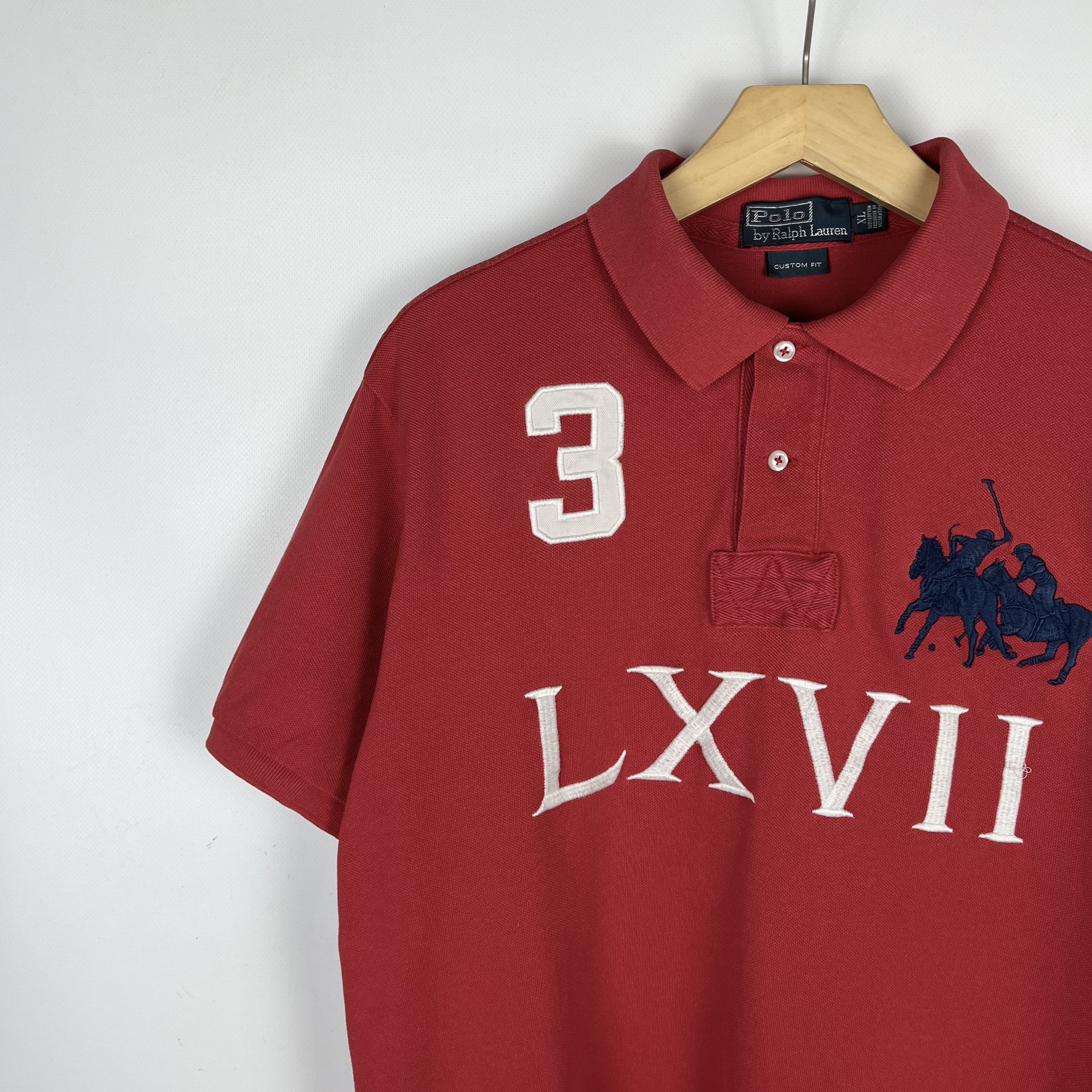 Polo Ralph Lauren Vintage Polo Ralph Lauren Big Logo LXVII Polo Shirt 00’s Size US L / EU 52-54 / 3 - 5 Thumbnail