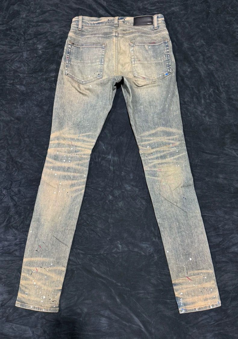 Amiri Amiri Old yellow mud water elastic slim wash destruction fl Size US 31 - 2 Thumbnail