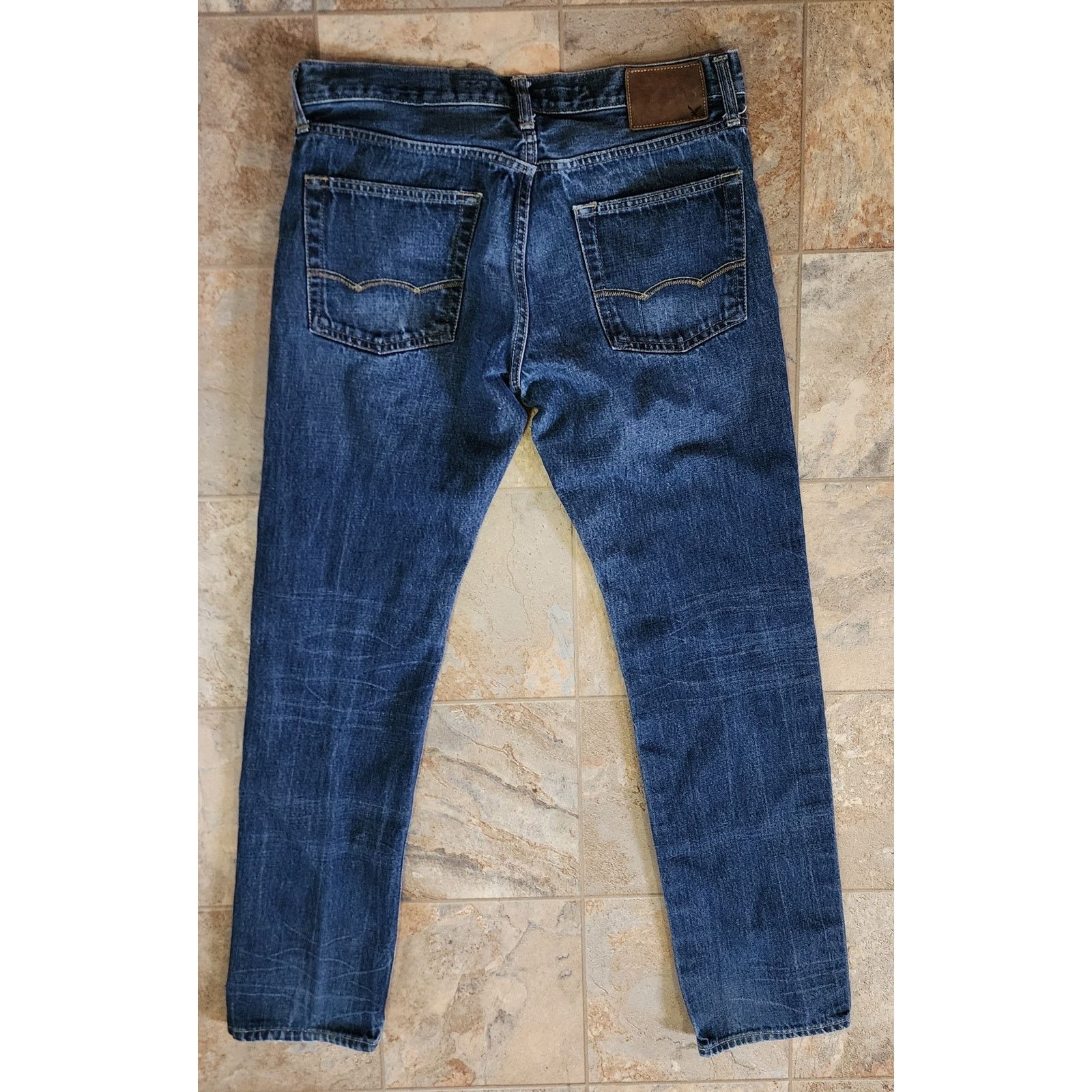 American Eagle Outfitters American Eagle AirFlex+ Slim Straight Blue Jeans 32X34 Size US 32 / EU 48 - 2 Thumbnail