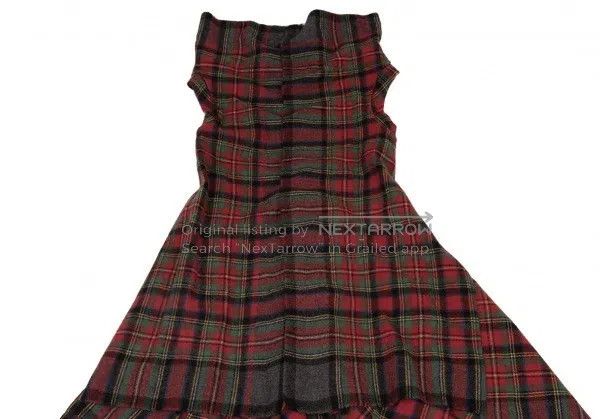 Comme des Garcons Comme des Garcons Red Retro Plaid Long Vest Size S / US 4 / IT 40 - 5 Thumbnail