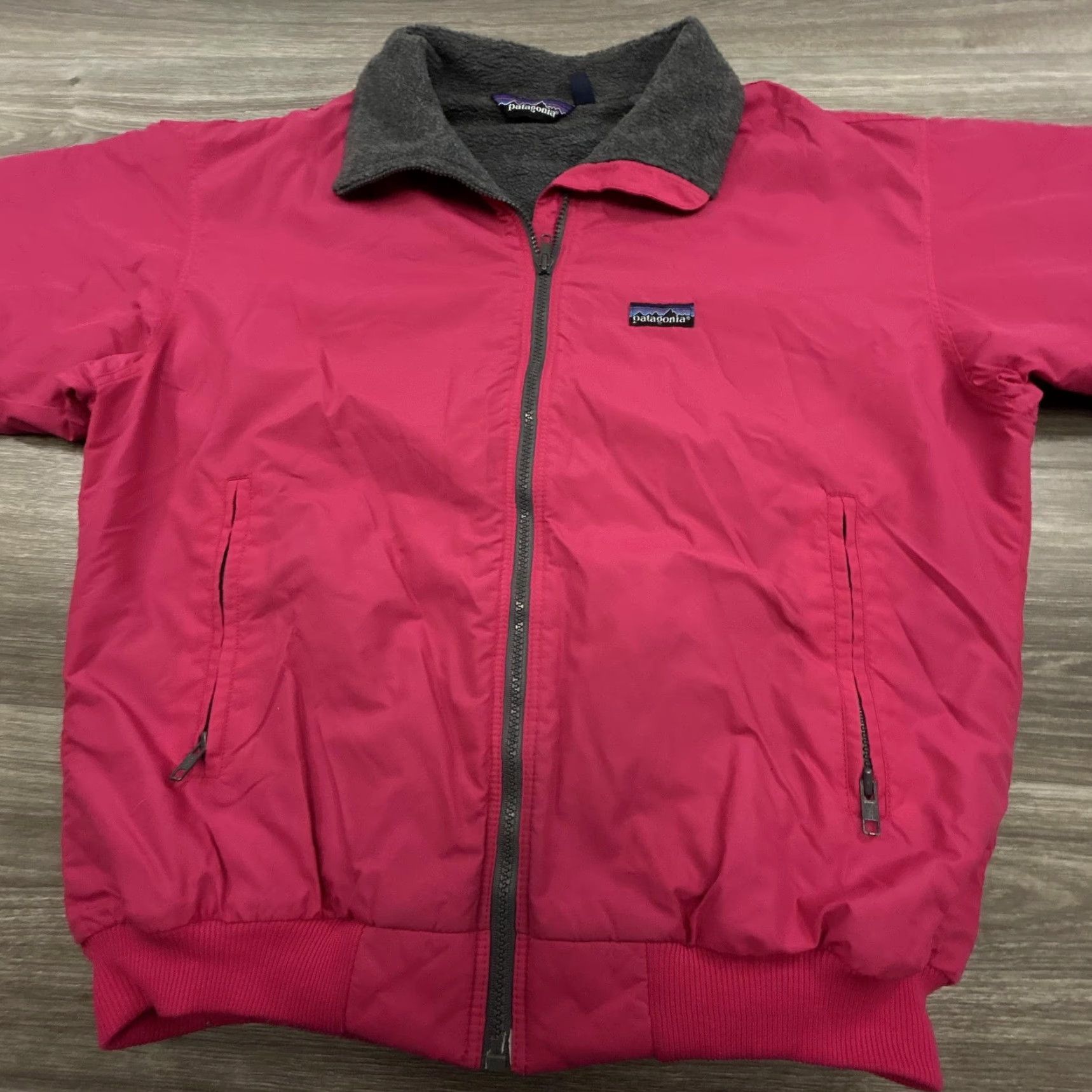 Patagonia VINTAGE Patagonia Jacket Womens L Pink 90s Shelled Synchilla Bomber Zip Full-Zip Pockets Made in USA Size L / US 10 / IT 46 - 5 Thumbnail