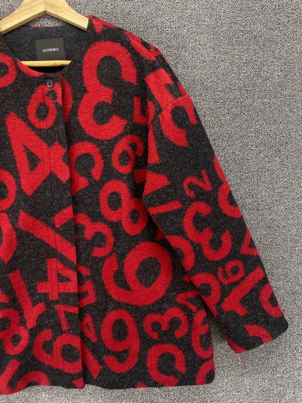 Japanese Brand Vintage Luithemis Zucca Monogram Wool Cardigan Jacket Size M / US 6-8 / IT 42-44 - 4 Thumbnail