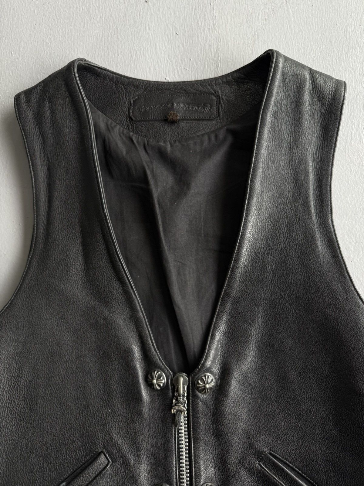 Chrome Hearts GRAIL 90s! Chrome Hearts Cross Leather Vest Size US L / EU 52-54 / 3 - 4 Thumbnail