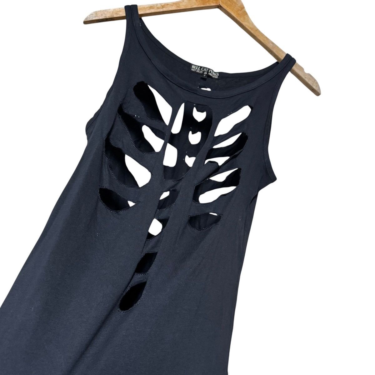 Seditionaries Hell Cat Punks Ribcage cut Hole Distressed Tank Size S / US 4 / IT 40 - 1 Thumbnail