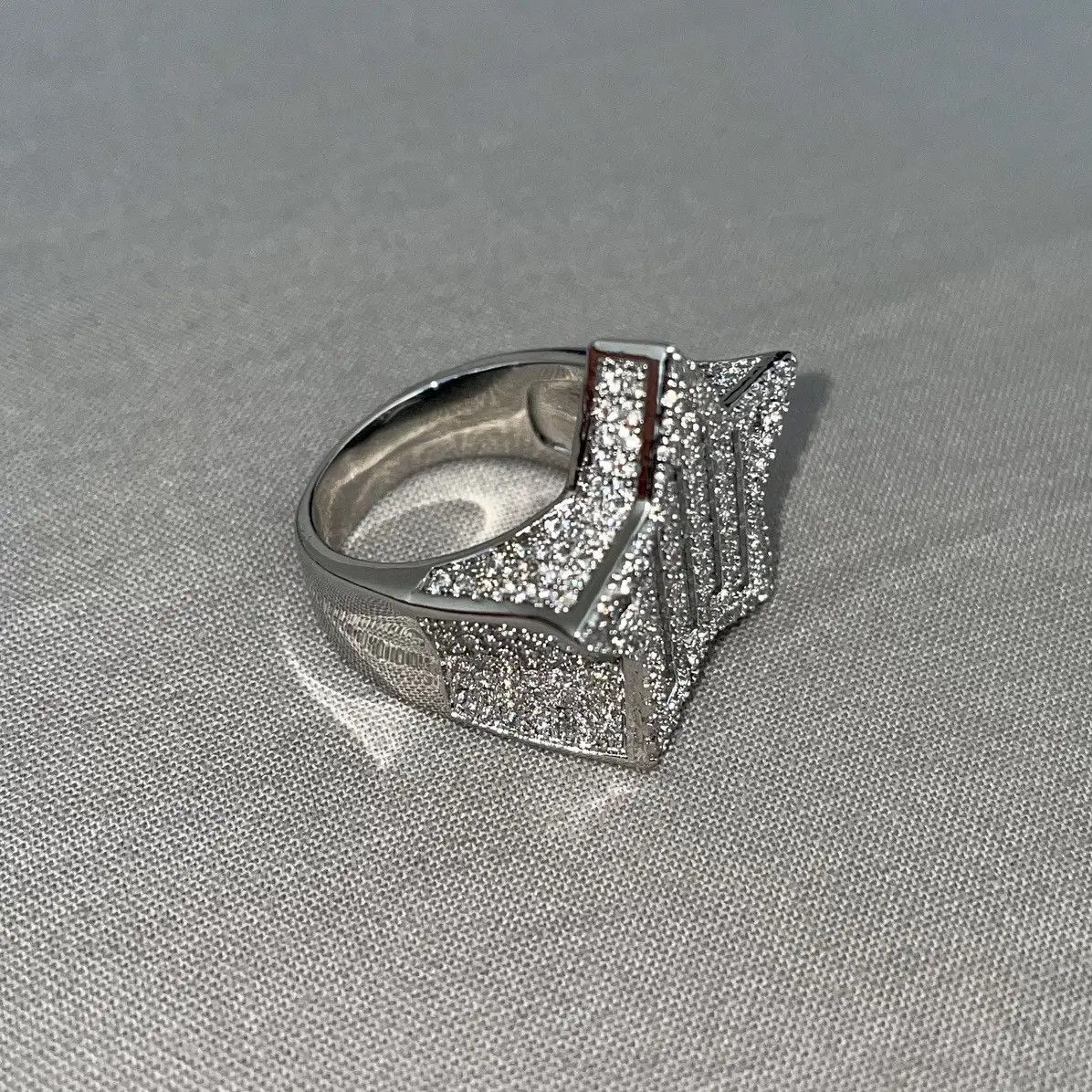 Jewelry Silver color iced out ring Star Size ONE SIZE - 11 Thumbnail