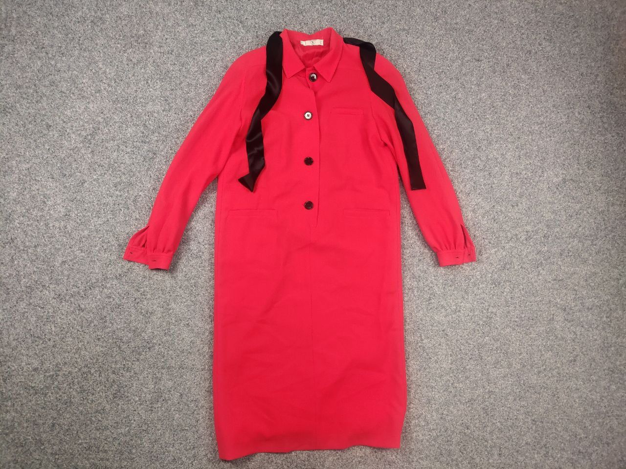 Valentino Vintage 80's Valentino miss V Red shirt dress long sleeves Size M / US 6-8 / IT 42-44 - 1 Thumbnail