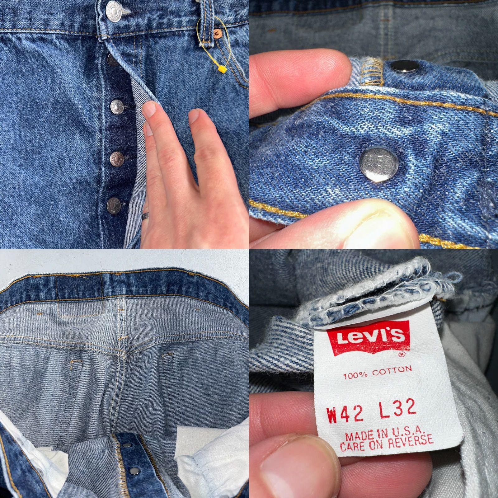Levi's VINTAGE Levi's 501 Jeans Men Regular 42 Blue 32x30 Straight 90s USA Size US 42 / EU 58 - 8 Thumbnail