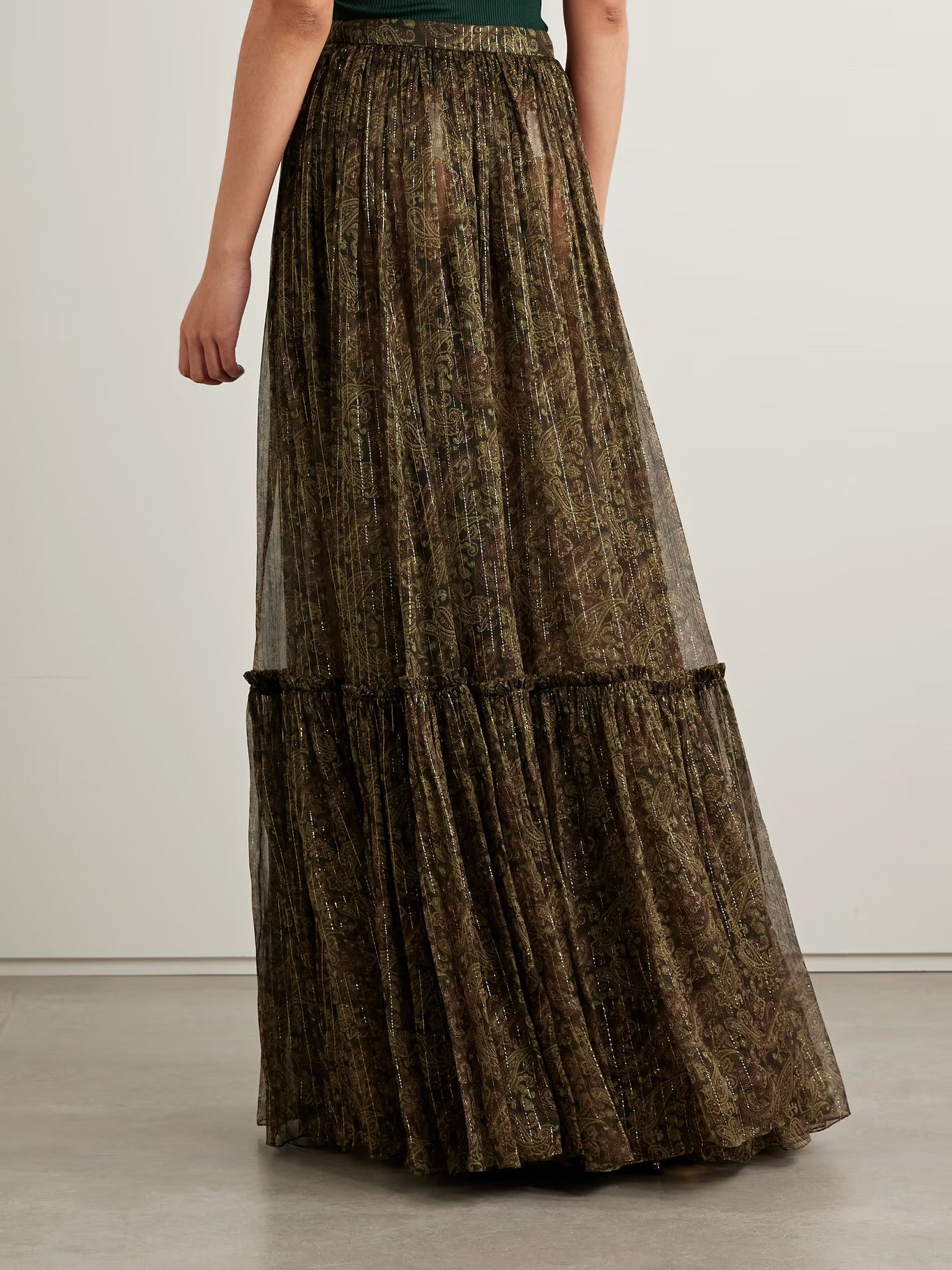 Saint Laurent Paris o1y0126 Maxi Skirt in Multicolor Size 28" / US 6 / IT 42 - 3 Thumbnail