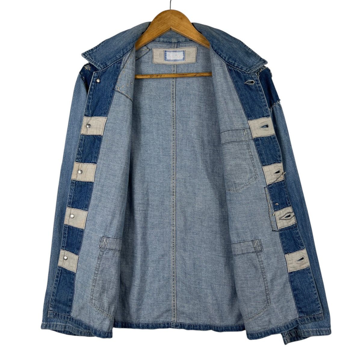 Blue Blue Japan 💥 Blue blue Japan Indigo Patchwork Sashiko Chore Jacket Size US M / EU 48-50 / 2 - 9 Thumbnail