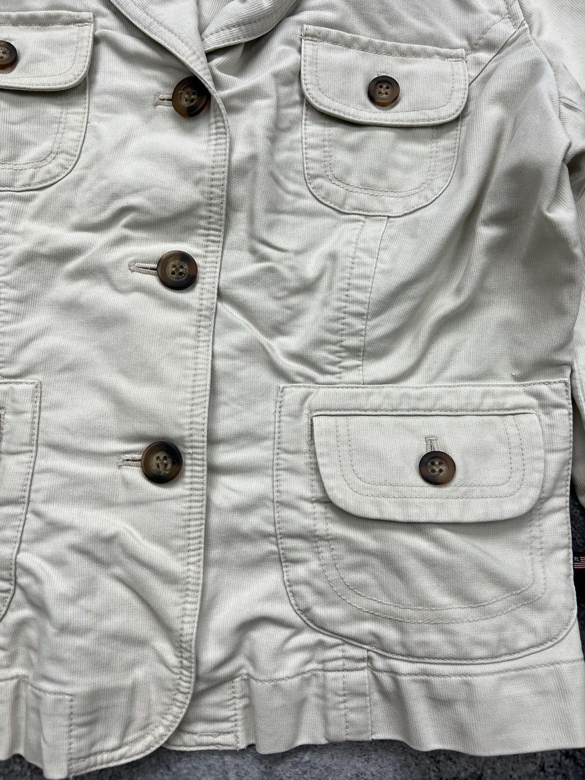 Polo Ralph Lauren Polo Jeans Ralph Lauren Womens Beige Cropped Denim Jacket Size M / US 6-8 / IT 42-44 - 3 Thumbnail