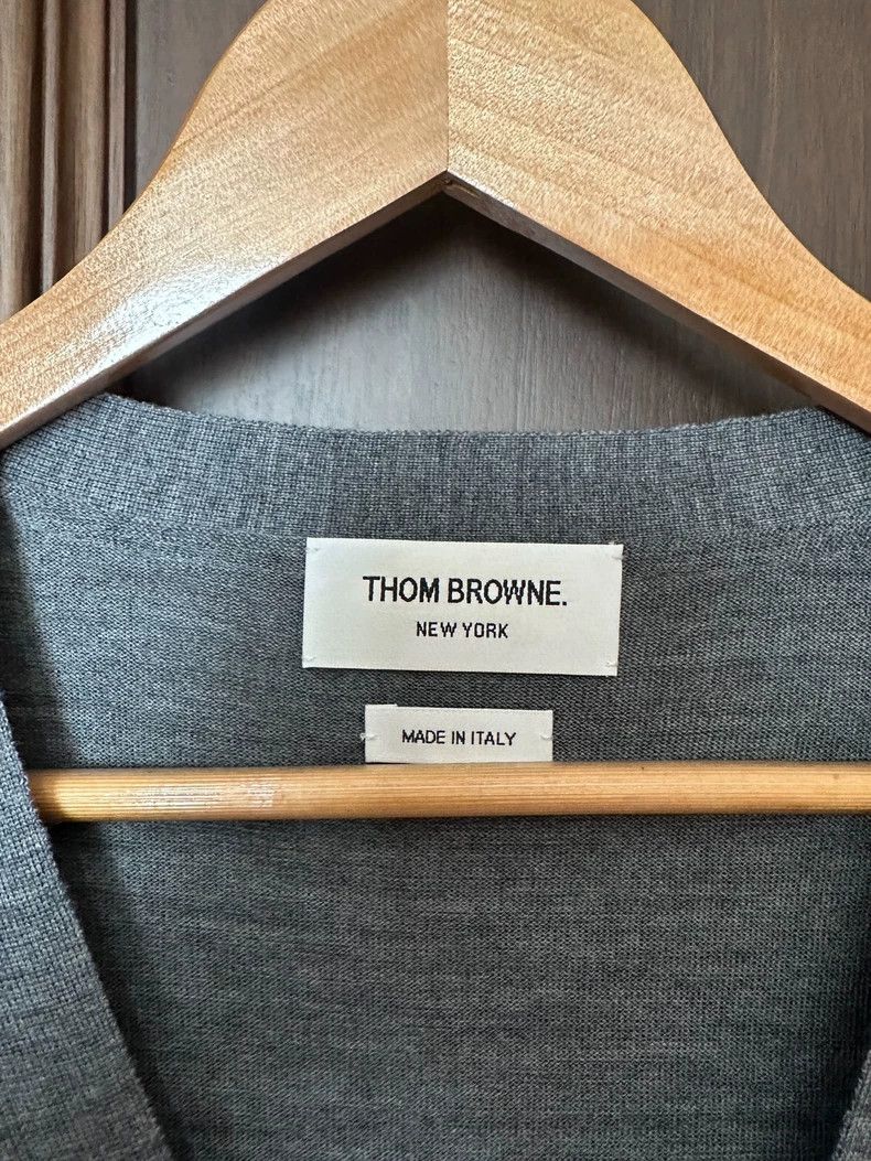 Thom Browne Thom Browne Gray knit cardigan Size US XL / EU 56 / 4 - 3 Thumbnail