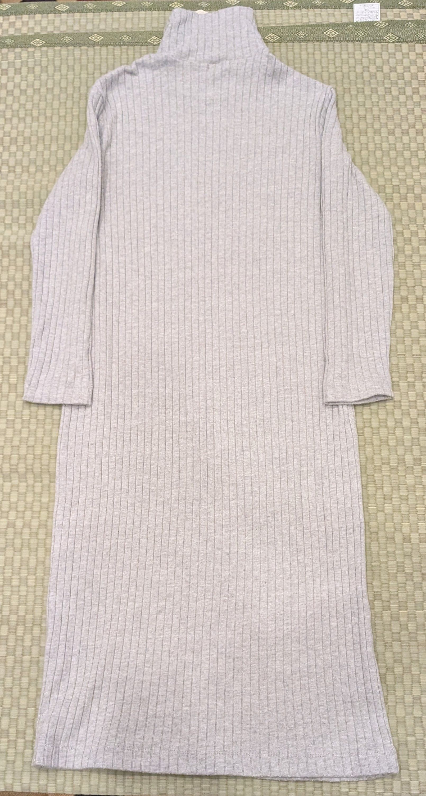 DONNI. NWT Donnie The Sweater Rib Turtleneck Dress Light Gray Size S / US 4 / IT 40 - 2 Thumbnail