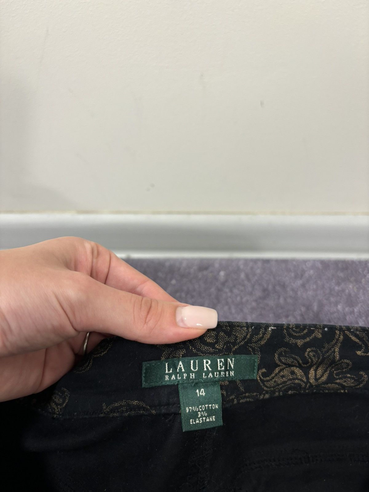 Lauren Ralph Lauren Lauren Ralph Lauren Women’s Gold Floral Black Pants Jeans Size 36" / US 14 / IT 50 - 11 Thumbnail