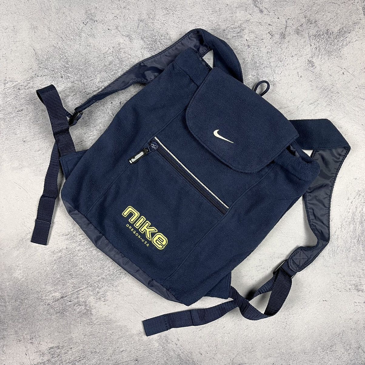 Nike × Vintage Vintage Nike fleece y2k mini backpack bag 90’s Size ONE SIZE - 1 Thumbnail