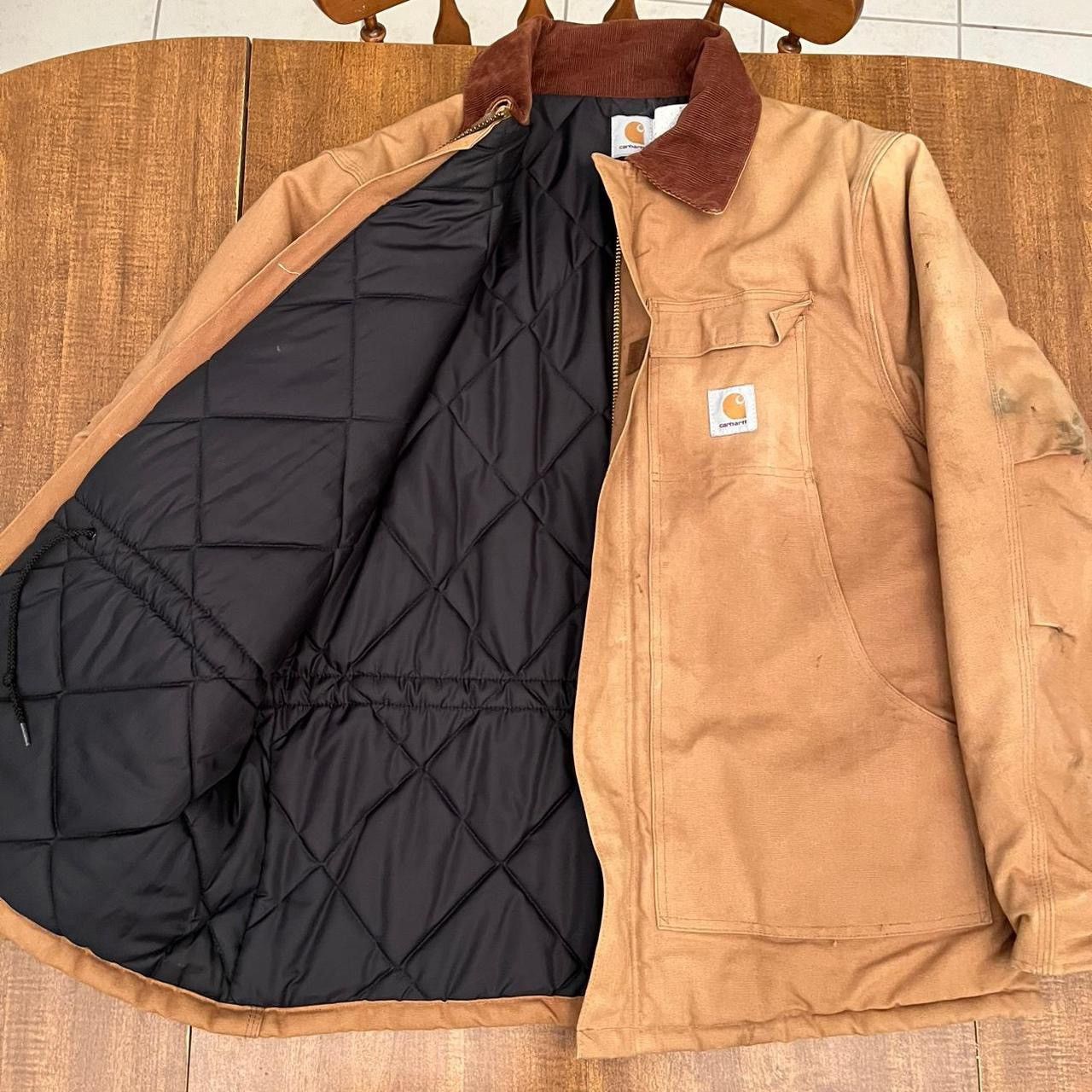 Carhartt 90s Brown Carhartt Arttic Jacket CQ186 / Union MADE Size US L / EU 52-54 / 3 - 2 Thumbnail