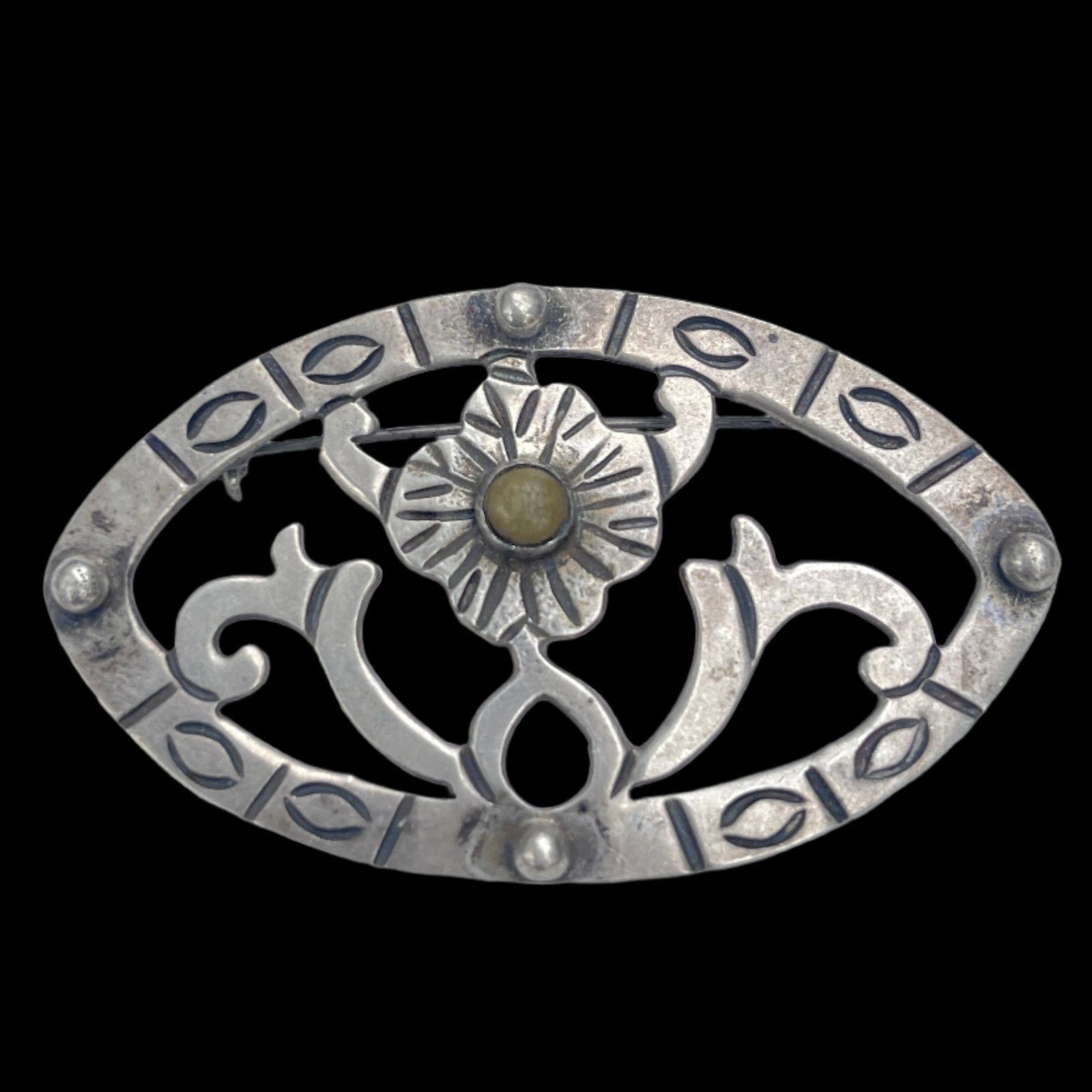 Vintage Vintage Eddie's Mexico Signed Sterling Silver Brooch Size ONE SIZE - 1 Thumbnail