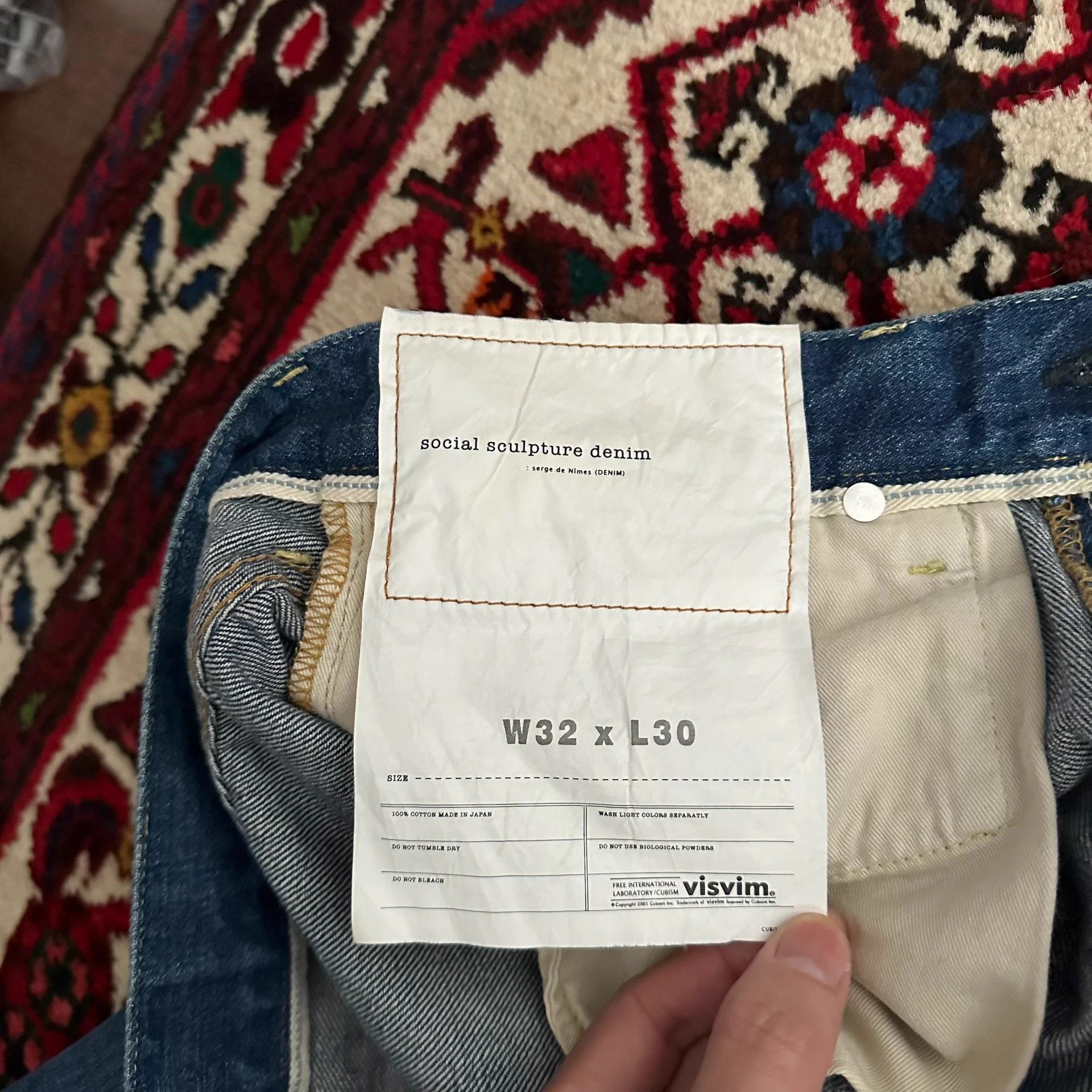 Visvim visvim 03d5 washed denim jeans w32 l30 Size US 32 / EU 48 - 6 Thumbnail