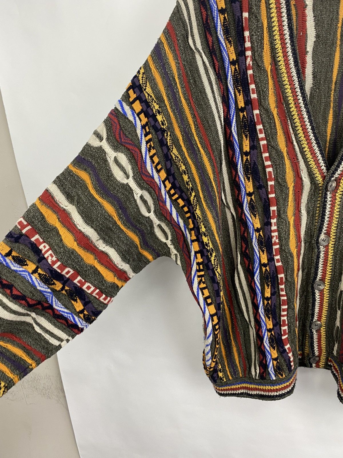 Carlo Colucci 🇺🇸 Vintage 90s Carlo Colucci Cardigan Coogi Style Sweater Size US XL / EU 56 / 4 - 5 Thumbnail