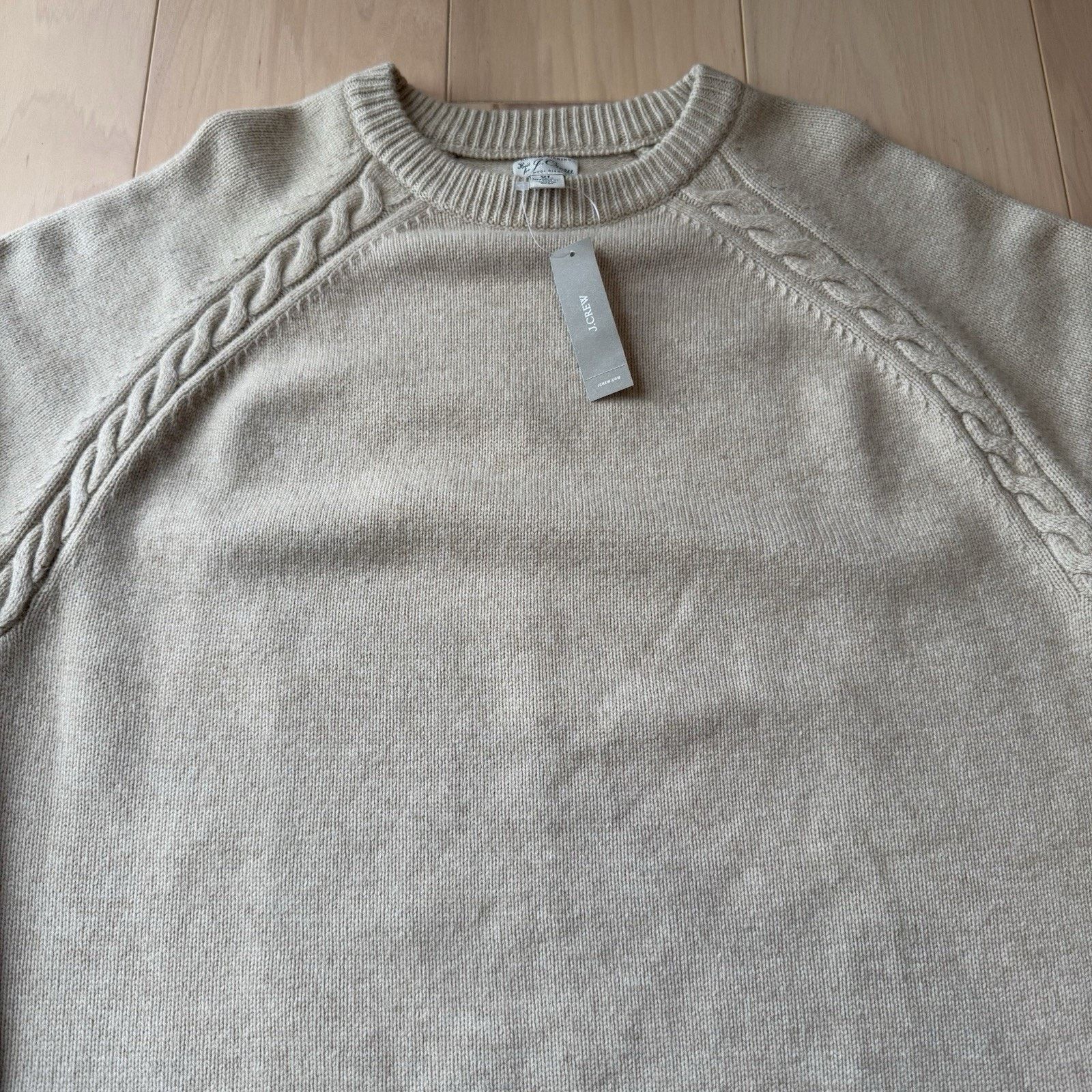 J.Crew J Crew Rugged Merino Sweater XL Beige Wool Knit Pullover Size US XL / EU 56 / 4 - 3 Thumbnail