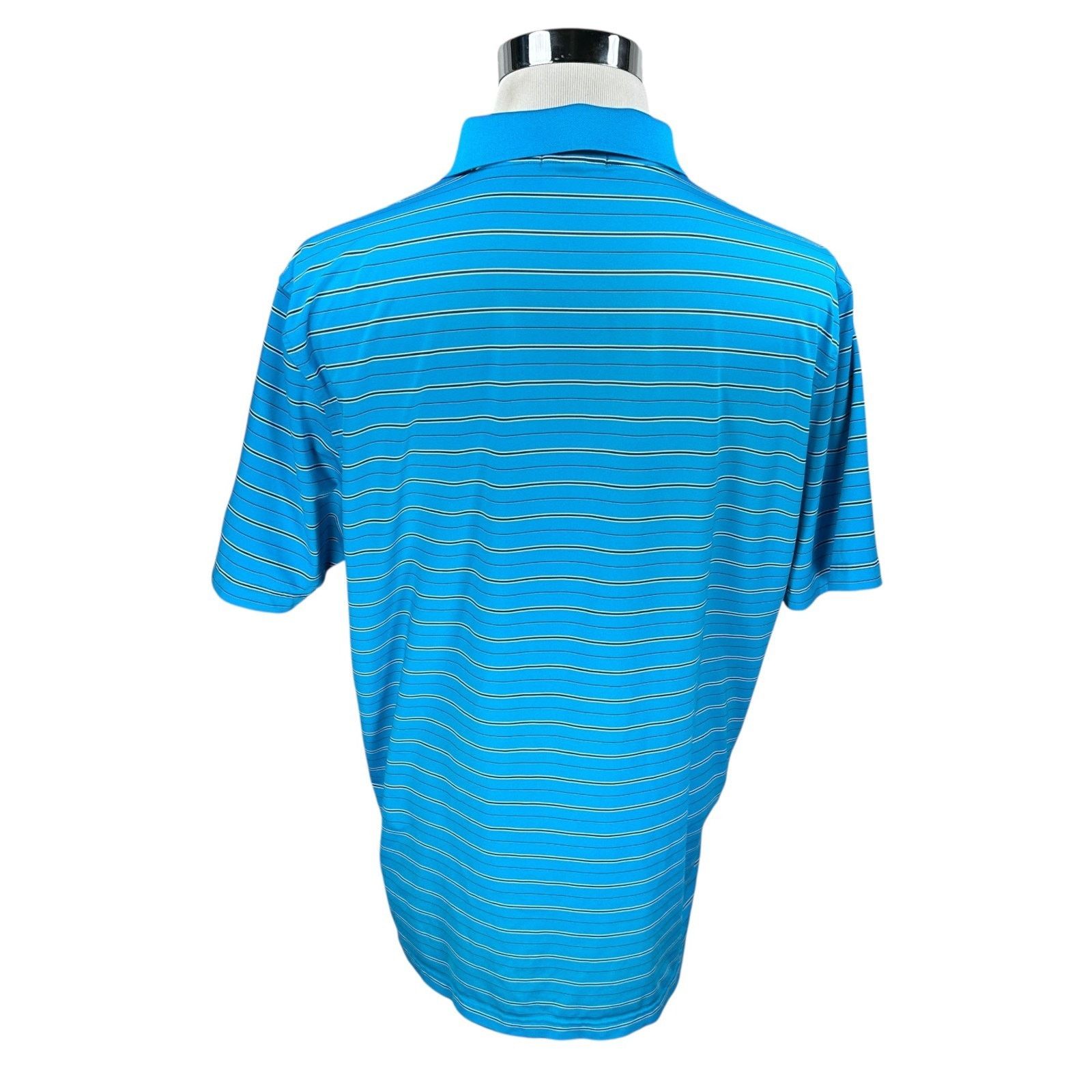 Peter Millar Peter Millar Summer Polo Shirt Men Large Blue Striped Golf Size US L / EU 52-54 / 3 - 6 Thumbnail