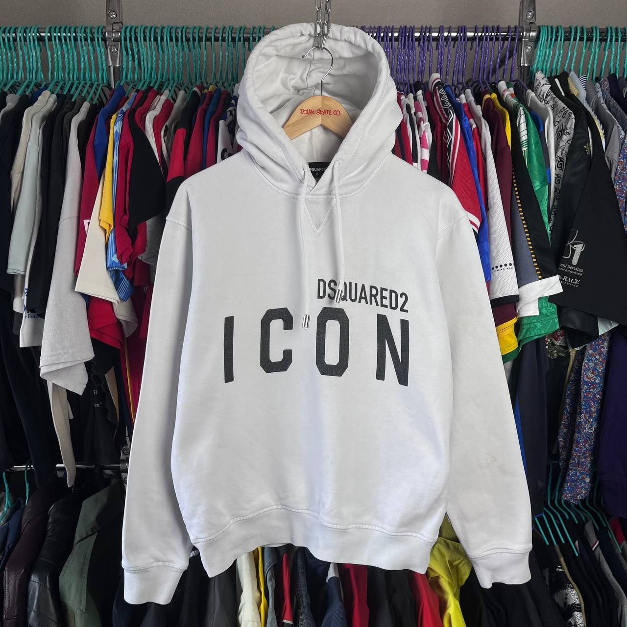Dsquared2 Dsquared2 ICON Big Logo White Hoodie Size US S / EU 44-46 / 1 - 1 Thumbnail
