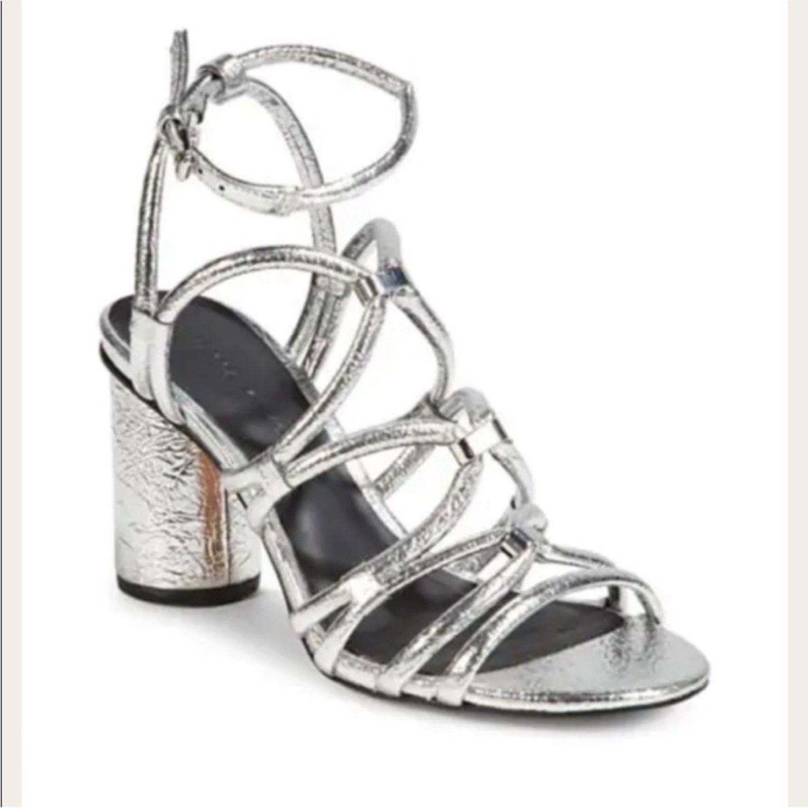 Rebecca Minkoff Rebecca Minkoff Apolline Silver Sandals SZ. 6 Size US 6 / IT 36 - 3 Thumbnail