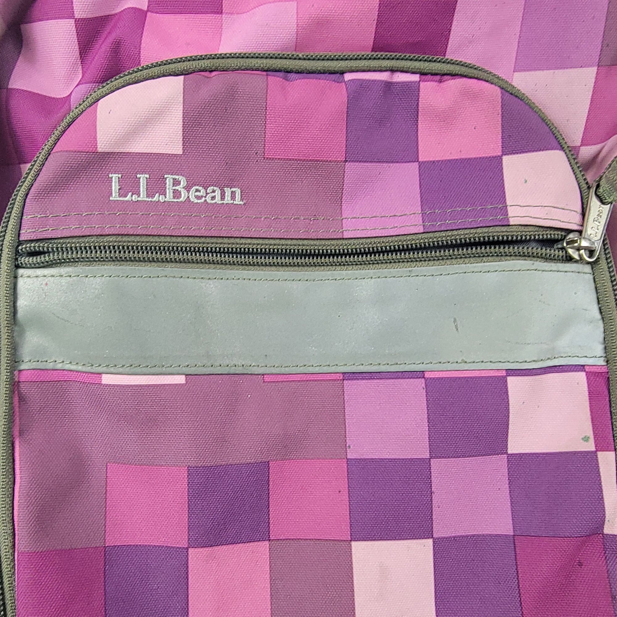 L.L. Bean LL Bean Pink Purple Checkered Backpack School College Outdoo Size ONE SIZE - 4 Thumbnail