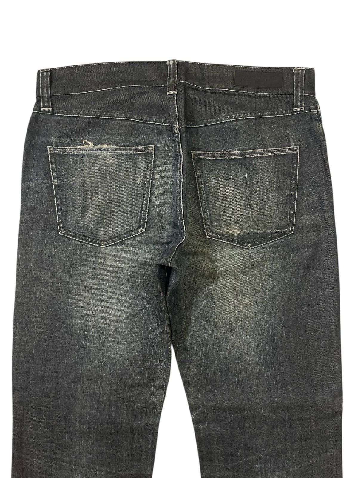 Black Label Japan BACK NUMBER BLACK LABEL Washed Distressed Jeans Denim Size US 35 - 13 Thumbnail