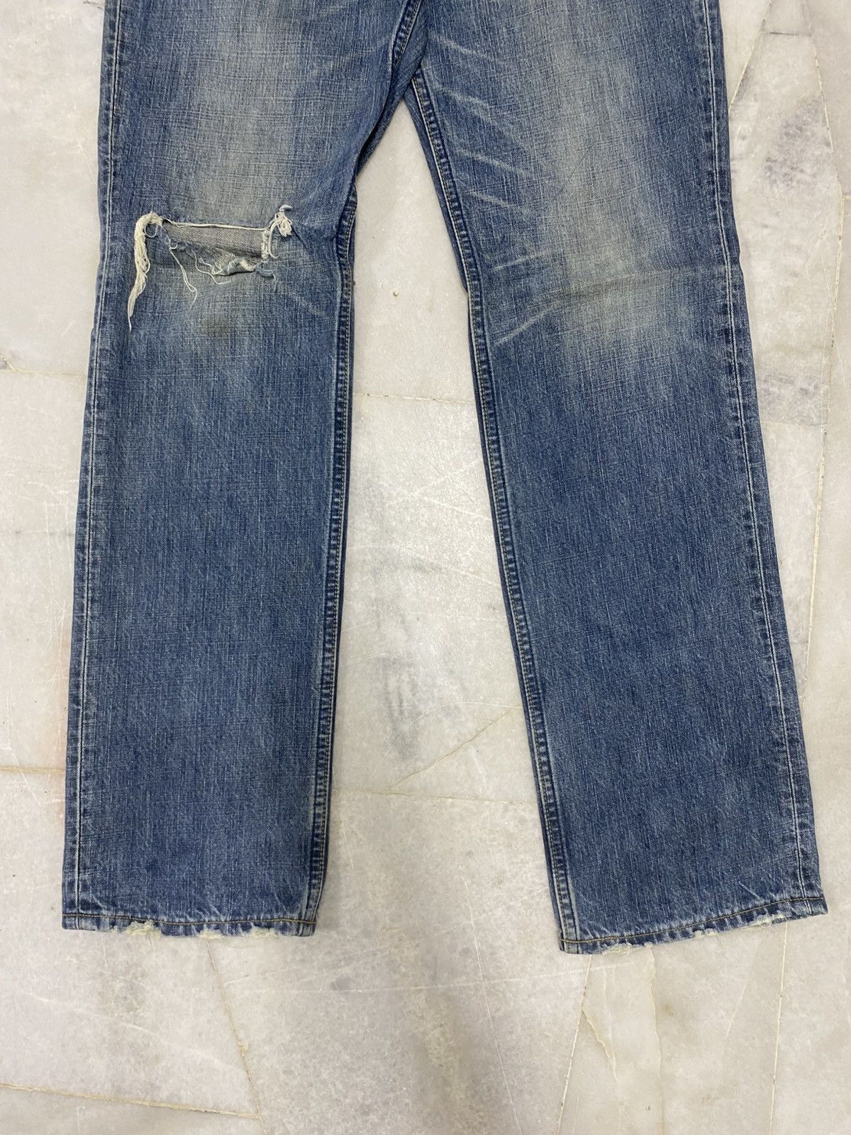 Levi's Size 31x32.5 Vintage Levis 502 Distressed Jeans Faded Pants Size US 31 - 2 Thumbnail