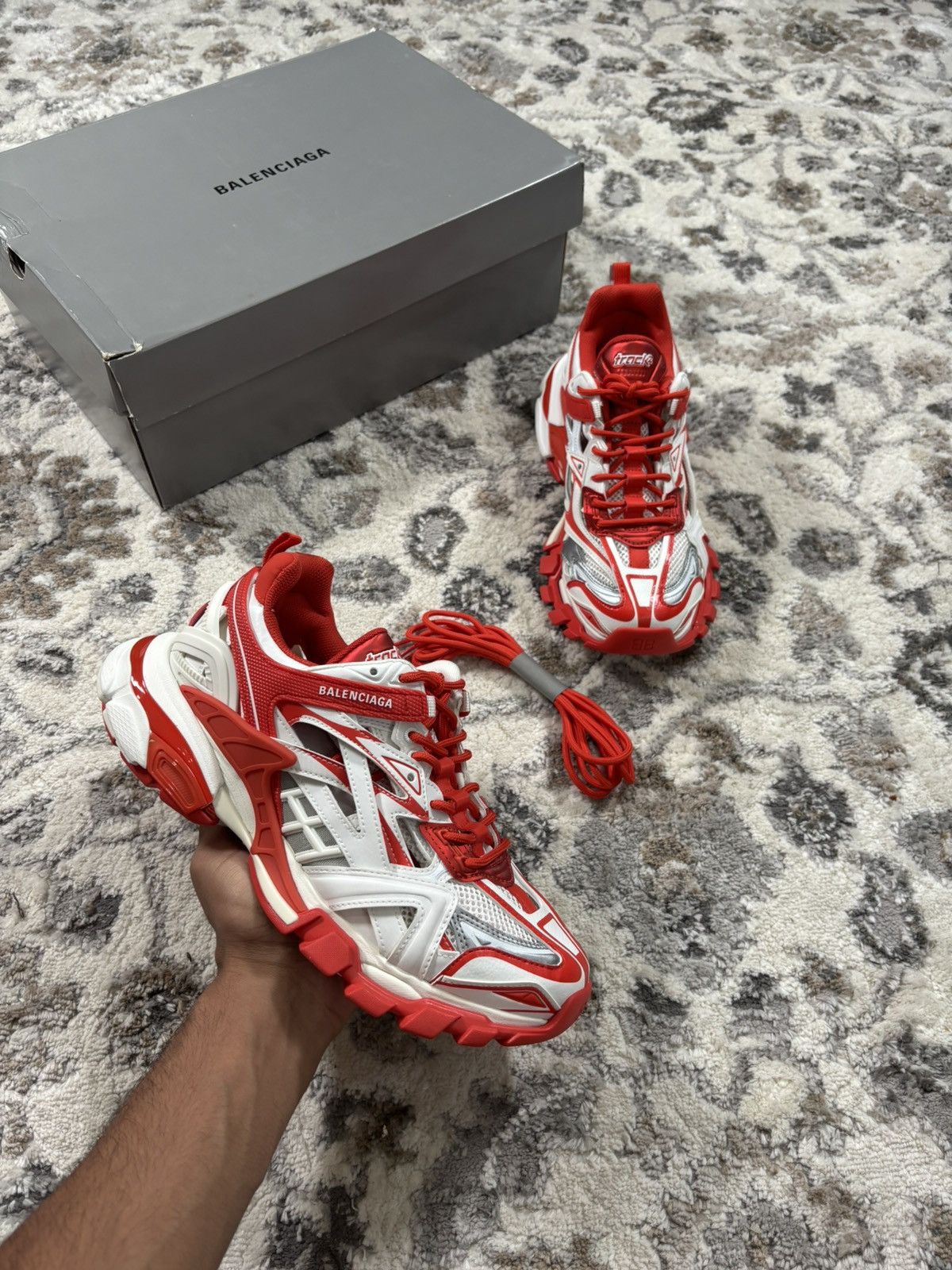 Balenciaga Balenciage Tracks Red Size US 8 / EU 41 - 1 Thumbnail