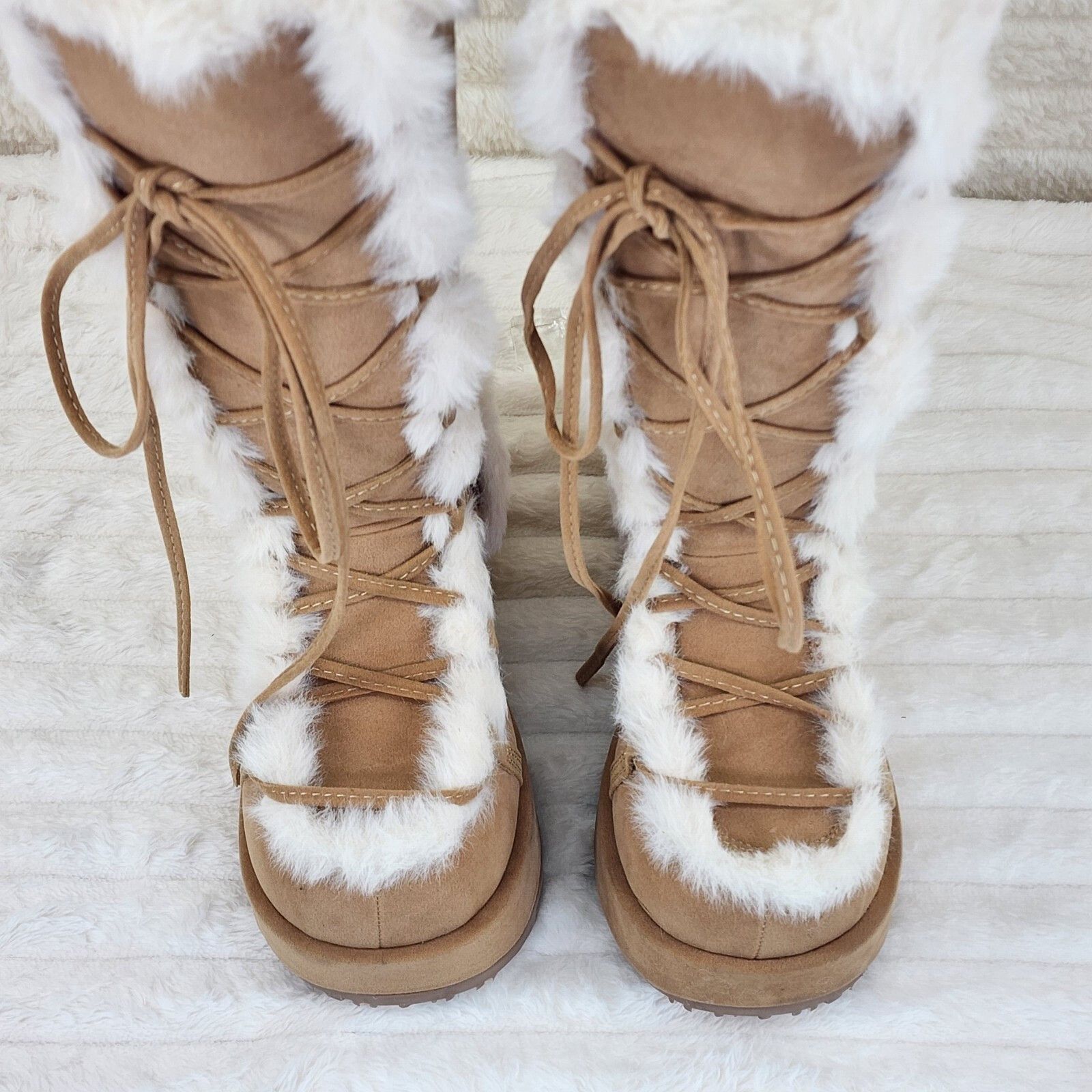 Other DEMONIA Cubby 311 Stomper Tan Mammoth Platform Goth Punk Kne Size US 12 / IT 42 - 5 Thumbnail