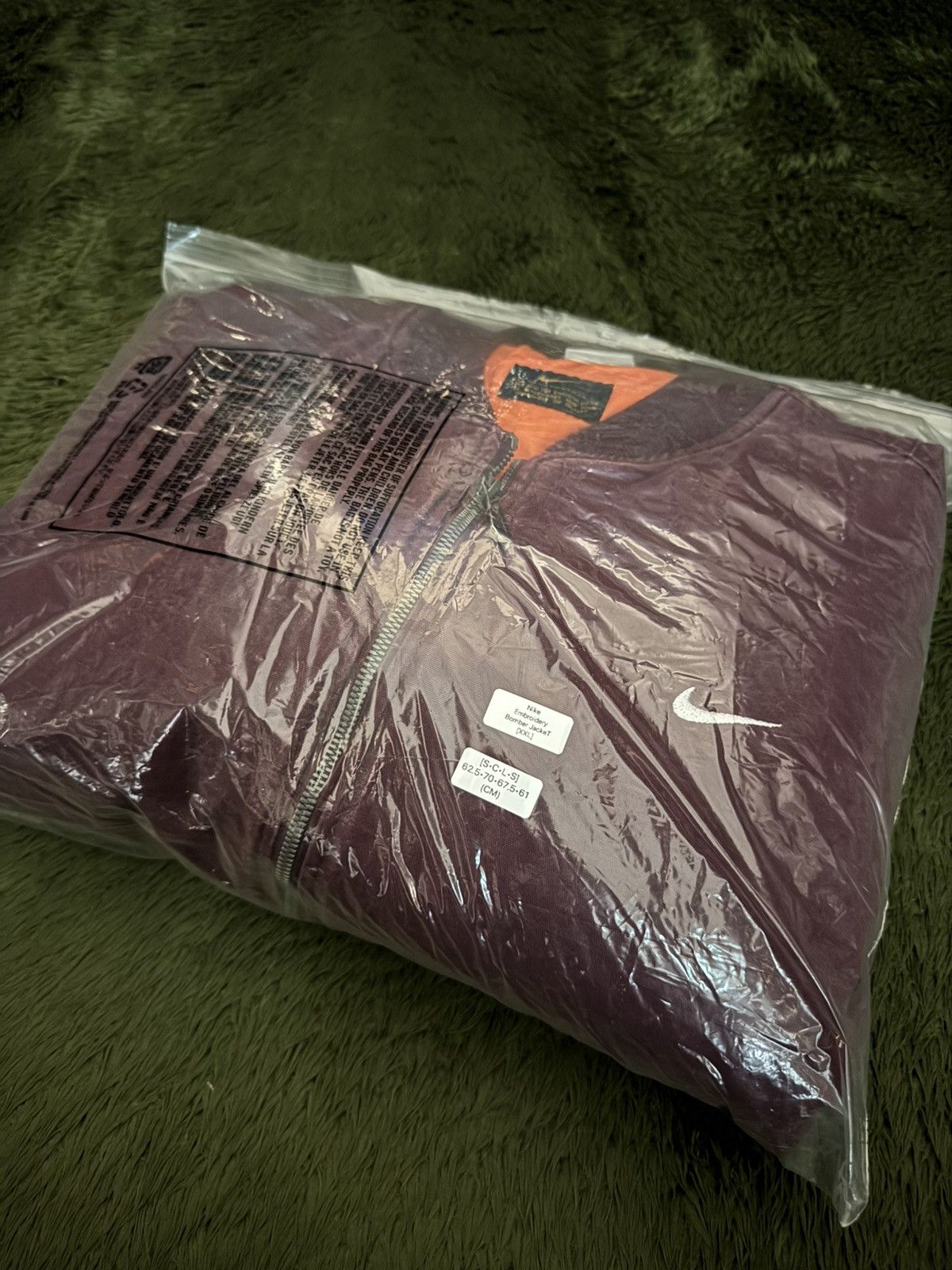 Nike [XXL] Nike Life Woven Washed Flight Jacket Maroon (Asia) Size US XXL / EU 58 / 5 - 11 Thumbnail