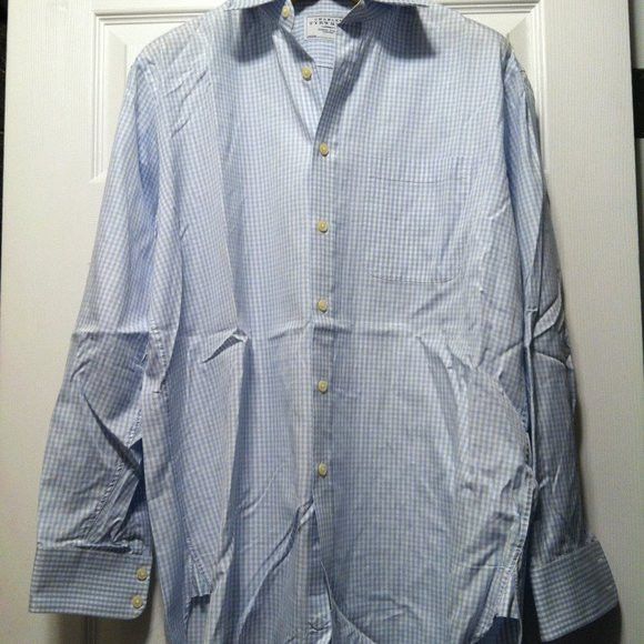 Charles Tyrwhitt CHARLES TYRWHITT MENS BLUE 100%COTTON DRESS SHIRT 16.5/34 Size US L / EU 52-54 / 3 - 3 Thumbnail
