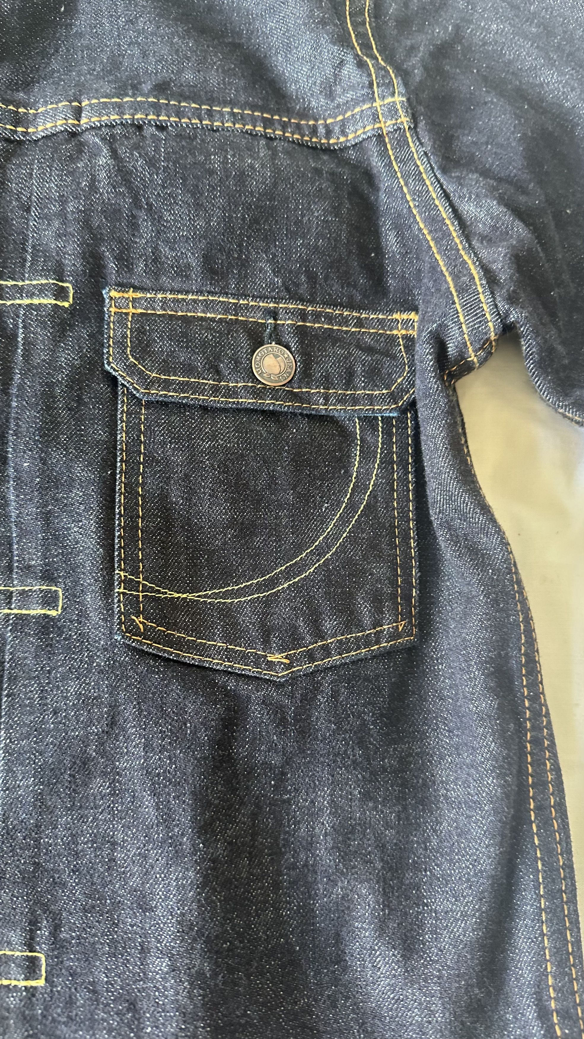 Momotaro Jeans Momotaro Jeans 14.7oz Deep Double Pocket Denim Jacket Size US XXS / EU 40 - 7 Thumbnail