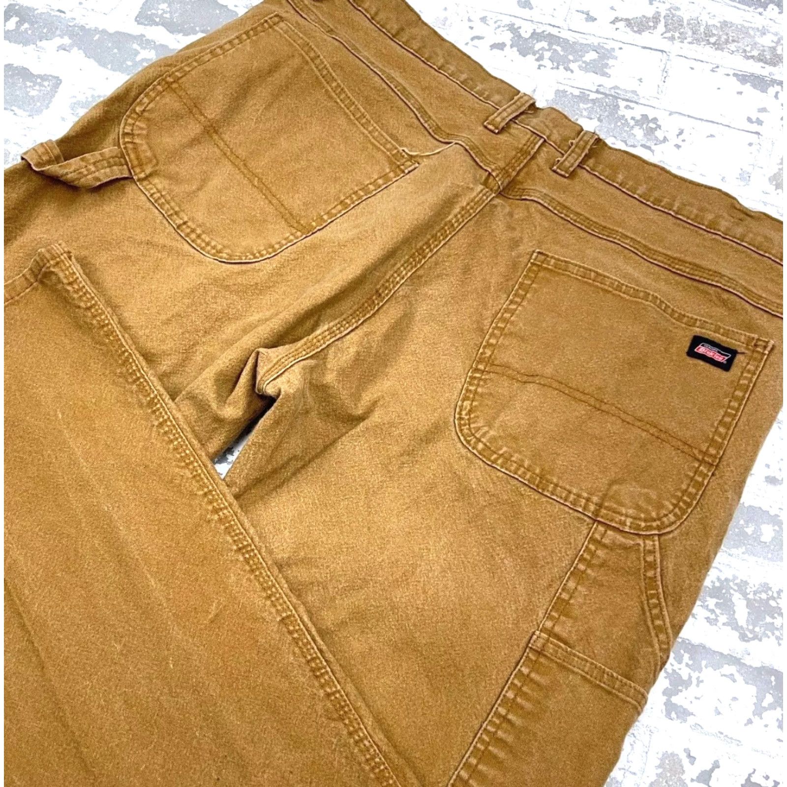 Dickies Dickies Pants Men 38x32 Brown Carpenter Pants Distressed Stain Workwear VTG Y2K Size US 38 / EU 54 - 3 Thumbnail