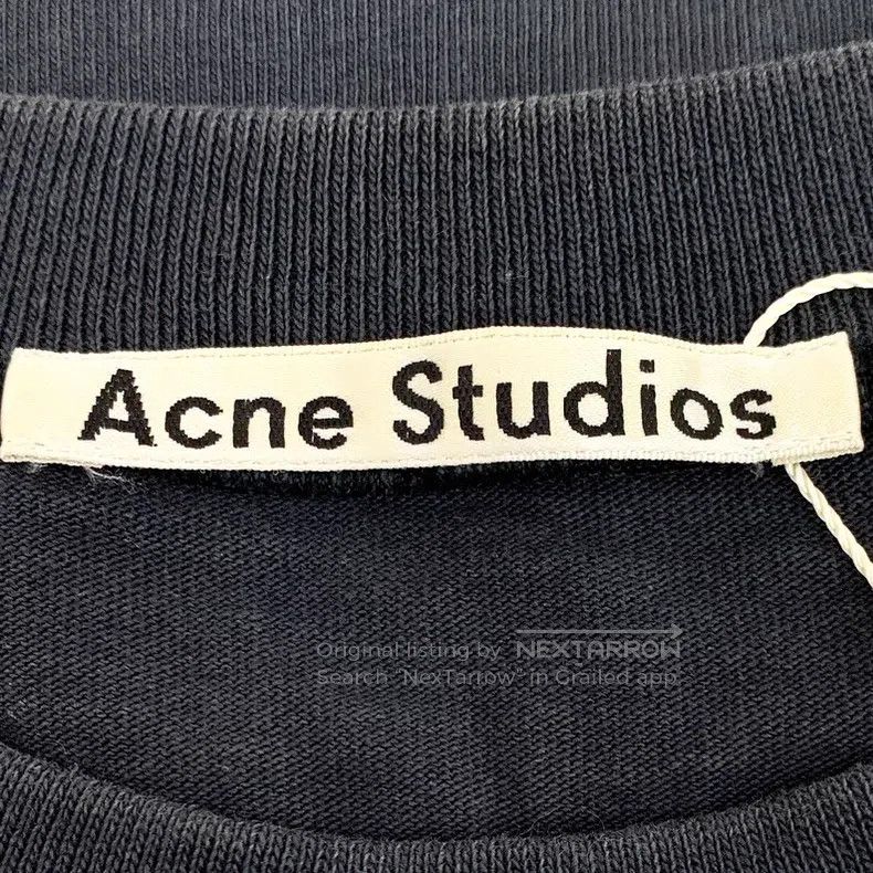 Acne Studios Acne Studios Black Gray Logo Cotton Short Sleeve T-Shirt Size XXS / US 00 / IT 34 - 6 Thumbnail
