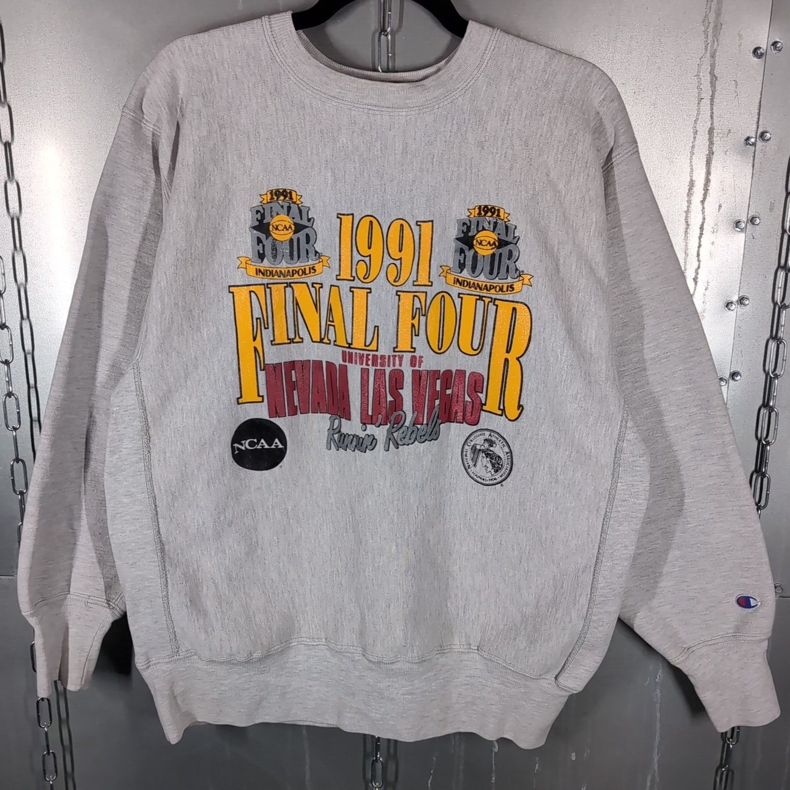 UNLV Rebel Vintage Champion Reverse Weave Crew Sweatshirt XL